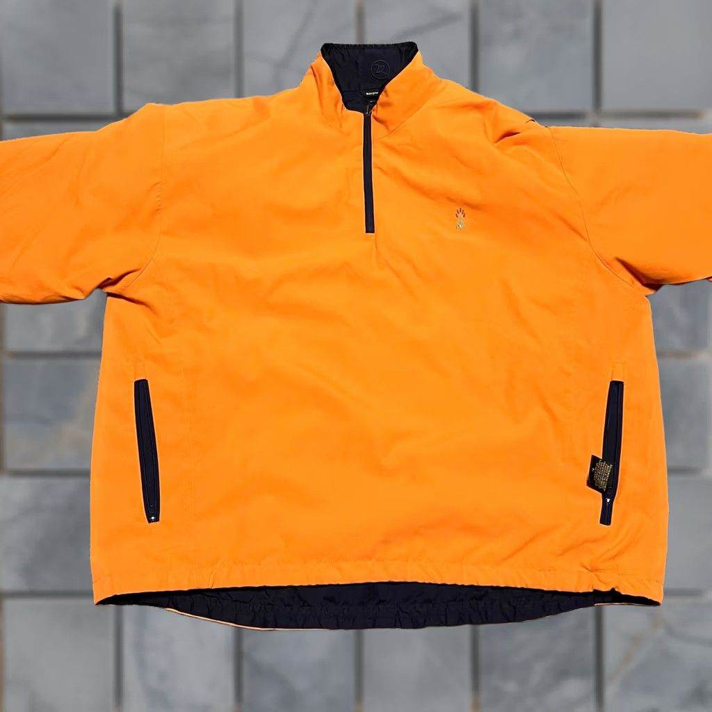 Vintage Zero Restriction Jacket Mens XL Pullover Reversible Windbreaker Golf Navy Orange Rain Wind Coat Orange XL Mens Size US XL / EU 56 / 4 - 1 Thumbnail