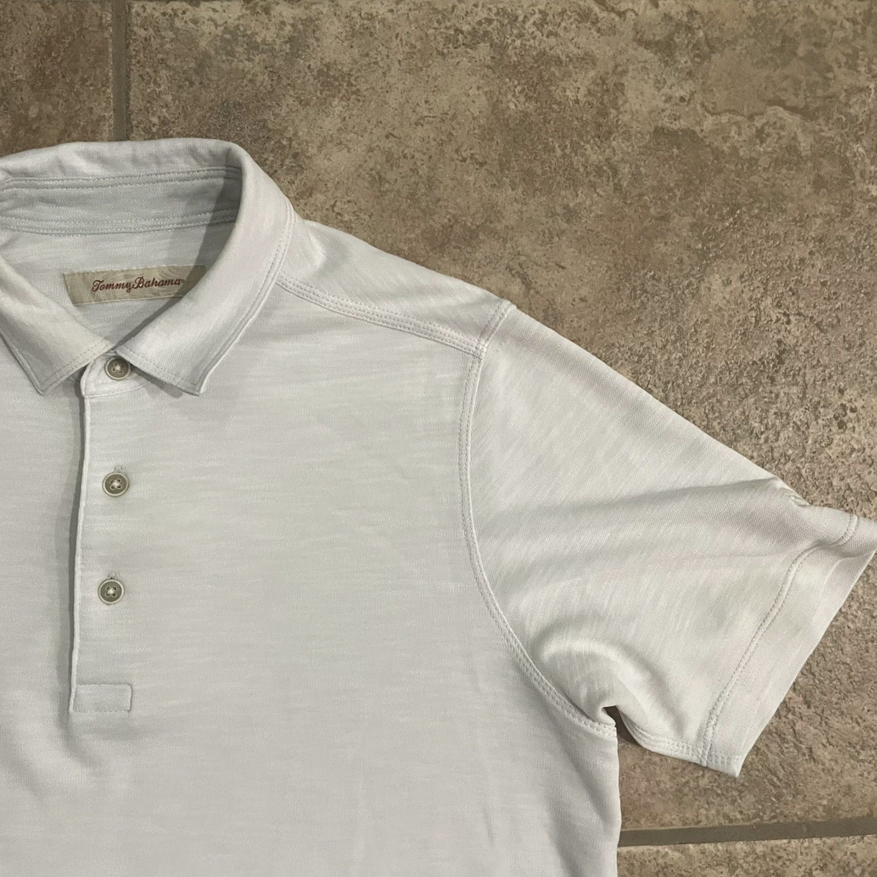 Tommy Bahama Tommy Bahama Men’s Short Sleeve Half Button-Up Shirt Small White Size US S / EU 44-46 / 1 - 3 Thumbnail