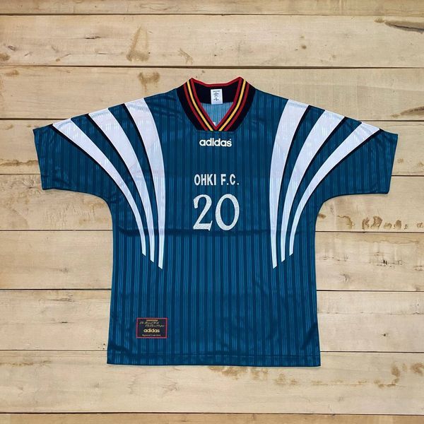 image of B498 VTG Japan Adidas Ohki Fc 20 Jersey in Green, Men's (Size Medium)