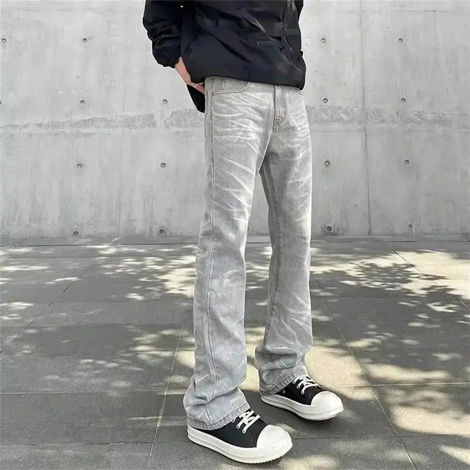 Japanese Brand Avant garde fashion washed damage flared jeans pants Size US 28 / EU 44 - 1 Thumbnail