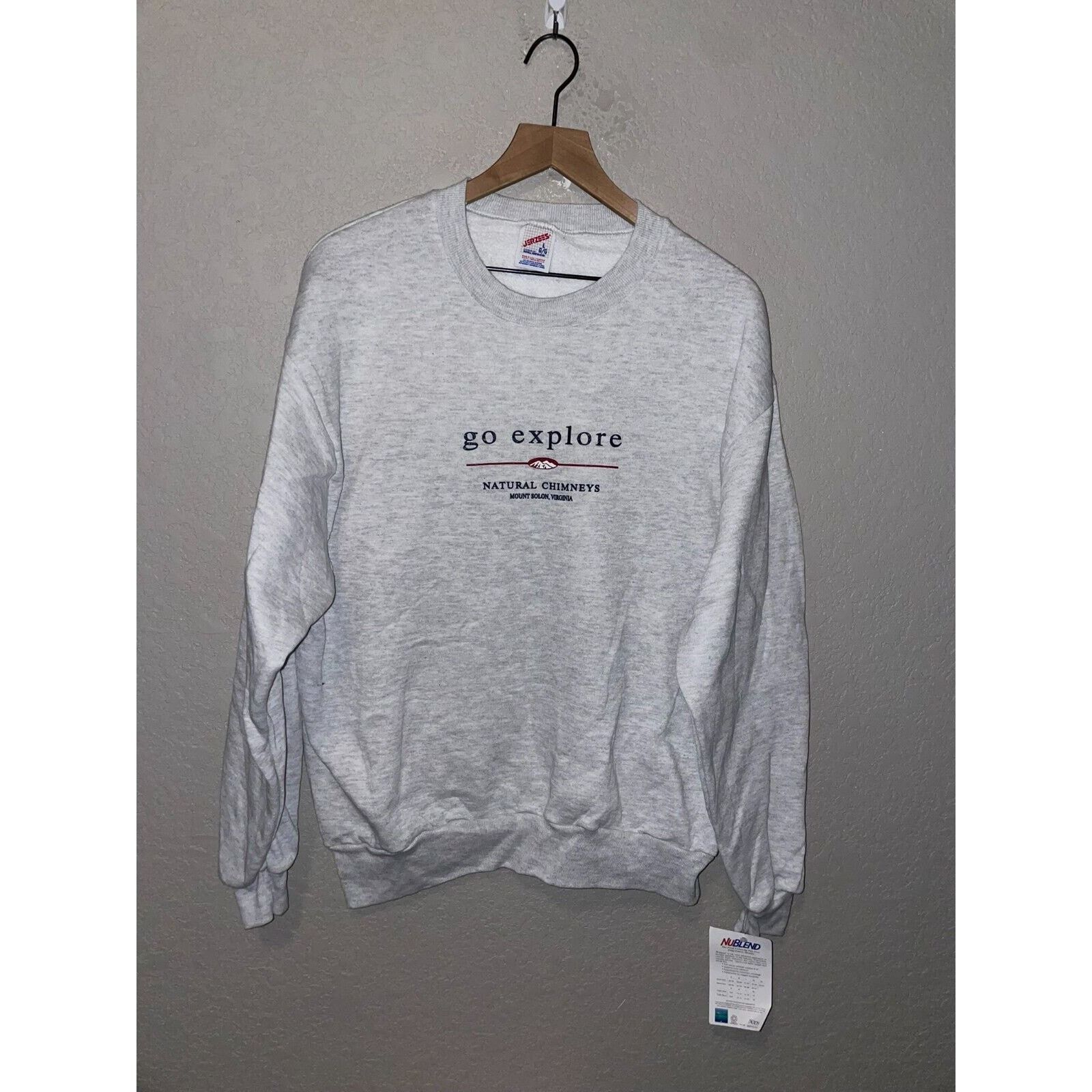 Jerzees Vintage Natural Chimneys Sweatshirt Virginia Crewneck 90s L Size US L / EU 52-54 / 3 - 1 Thumbnail