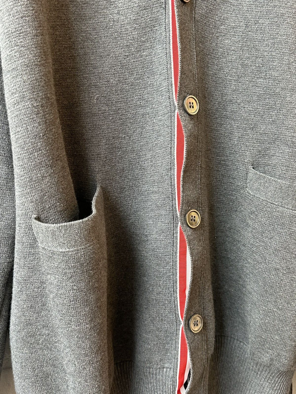 Thom Browne THOM BROWNE BUTTON UP SWEATER Size US L / EU 52-54 / 3 - 3 Thumbnail