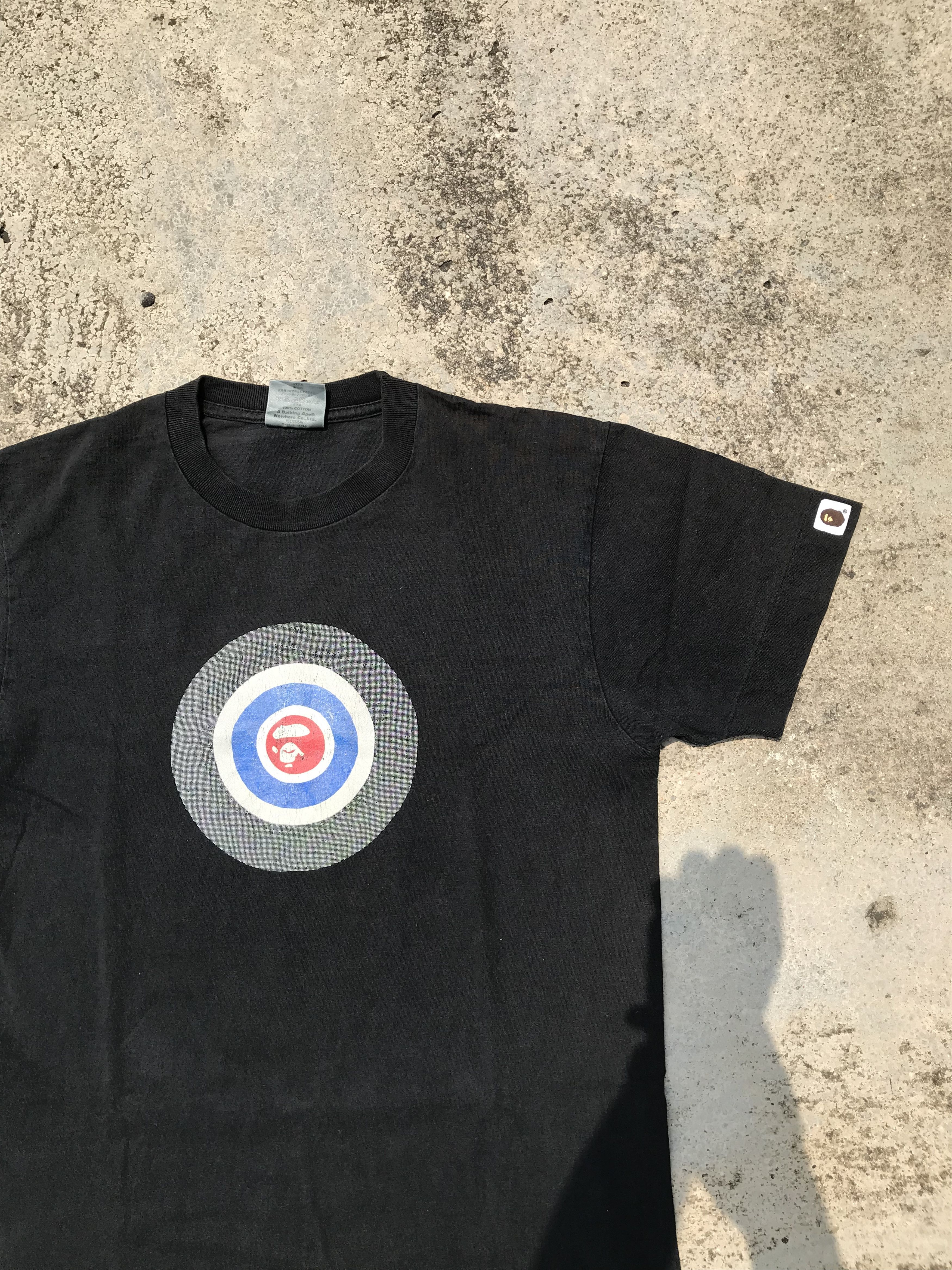 image of Vintage Bape Target Tee Shirt in Black, Men's (Size Medium)