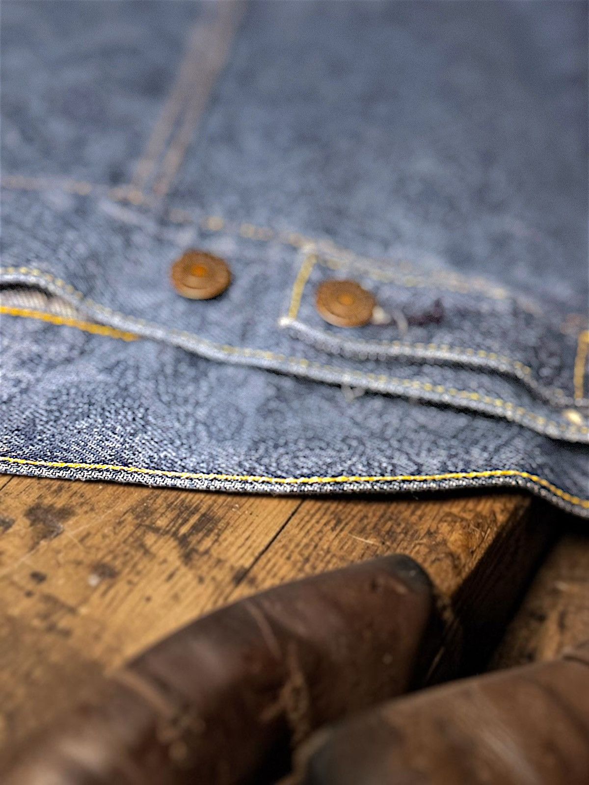 Levi's Vintage Clothing Levi’s jeans jacket premium vintage trucker fit western Size US L / EU 52-54 / 3 - 6 Thumbnail