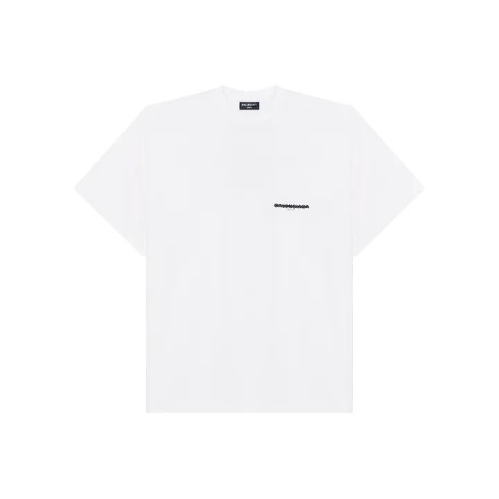Balenciaga Balenciaga Men's Logo Print White Short Sleeve T-Shirt Size US L / EU 52-54 / 3 - 1 Thumbnail