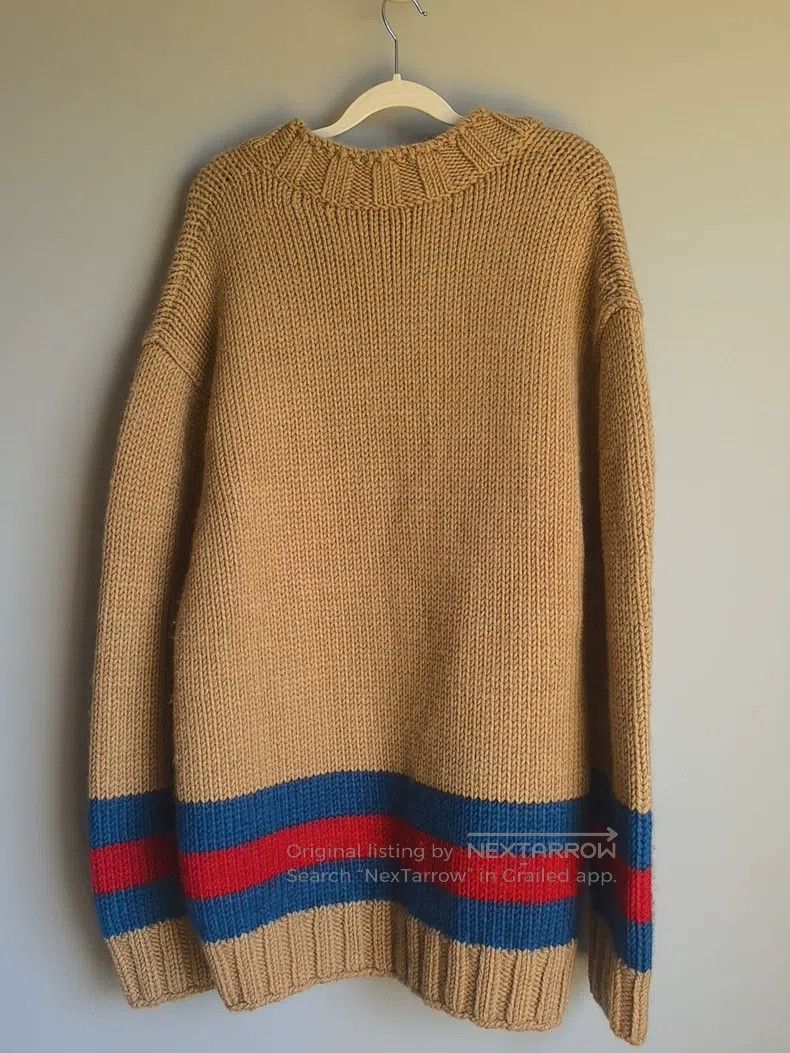 Gucci Gucci Colour-blocked striped V-neck pullover casual knitte Size L / US 10 / IT 46 - 2 Thumbnail
