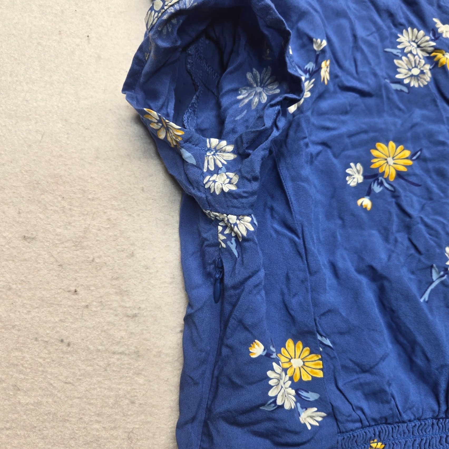 Old Navy Old Navy Women's Tank Dress Short Sleeve XS Blue Floral Spring Summer Casual Party Dress Size 26" / US 2 / IT 38 - 7 Thumbnail