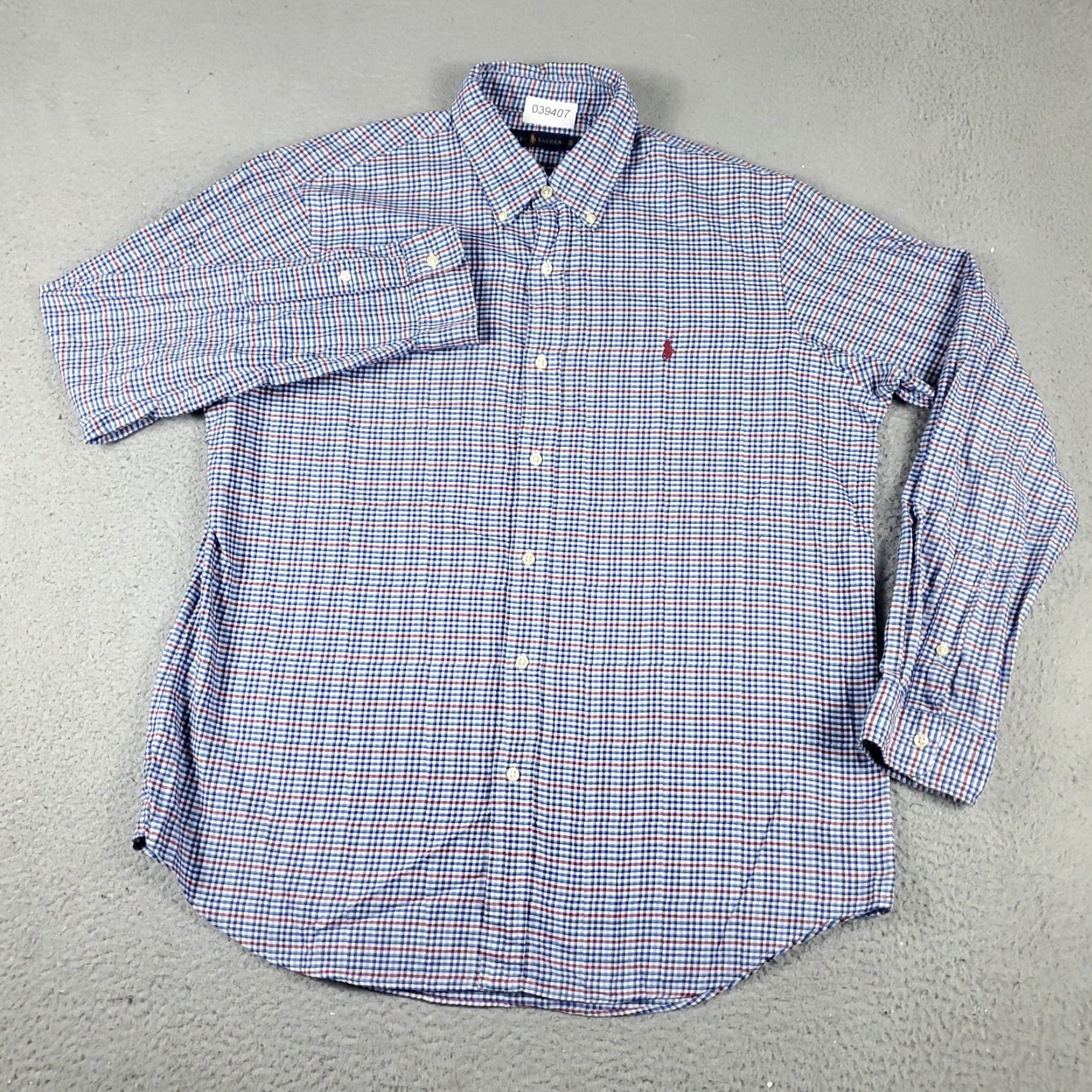 Ralph Lauren Ralph Lauren Shirt Mens XL Blue Check Pony Button-Down Long Sleeve Shirt Size US XL / EU 56 / 4 - 3 Thumbnail