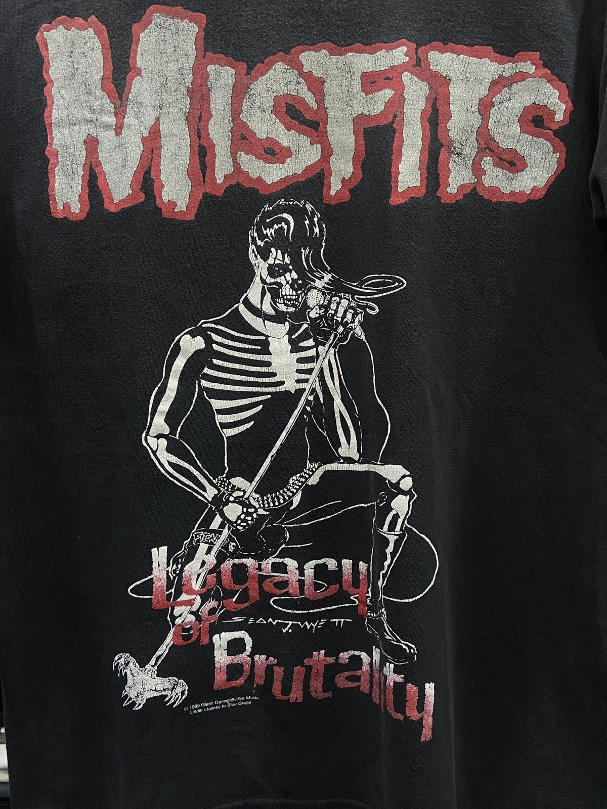 Band Tees × Vintage Vintage 90s Misfits Glenn Danzig Metal Band TOUR T-SHIRT Size US L / EU 52-54 / 3 - 4 Thumbnail