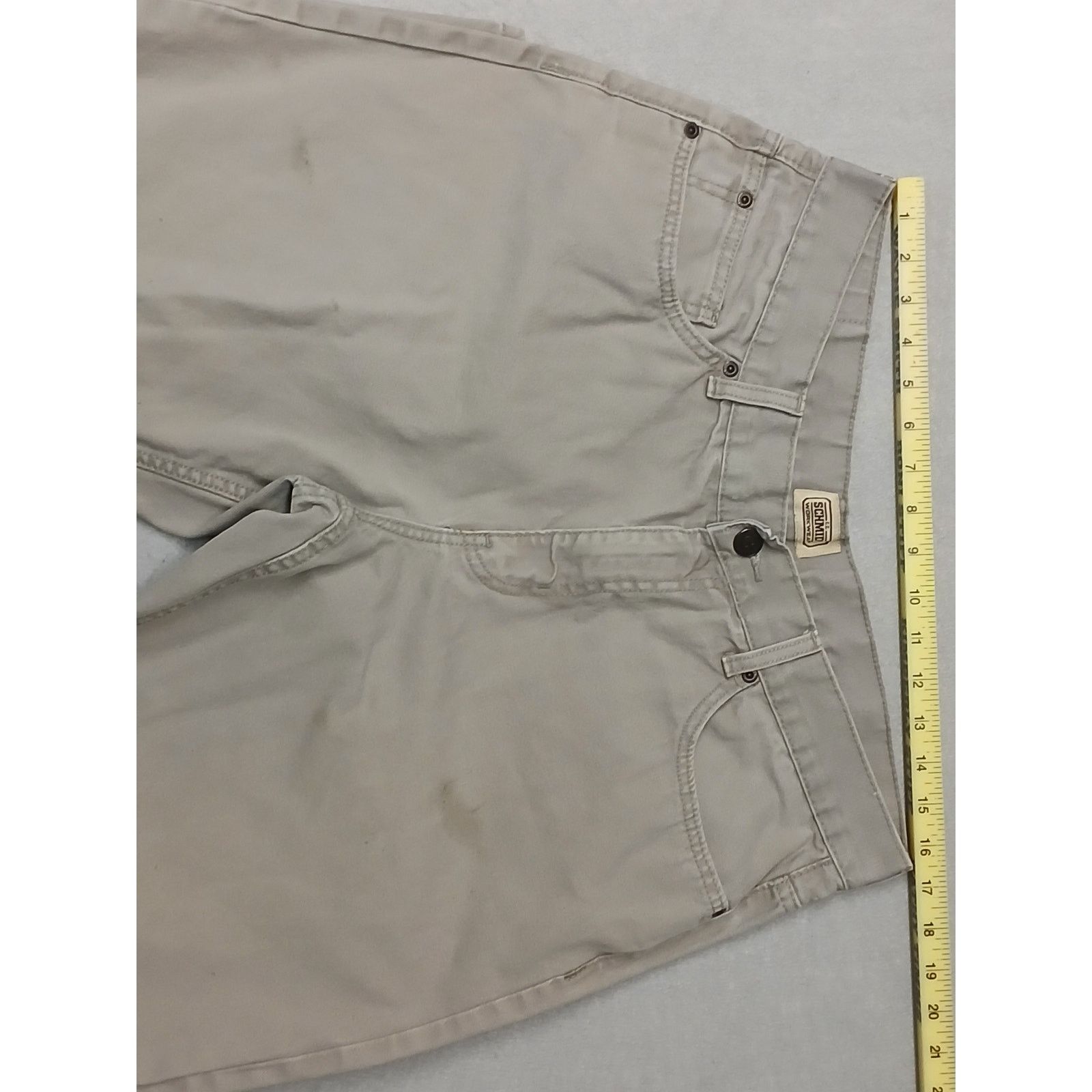 SCHMIDT C.T. Schmidt Workwear (36x30) Beige Carpenter Relaxed Jeans Size US 36 / EU 52 - 5 Thumbnail