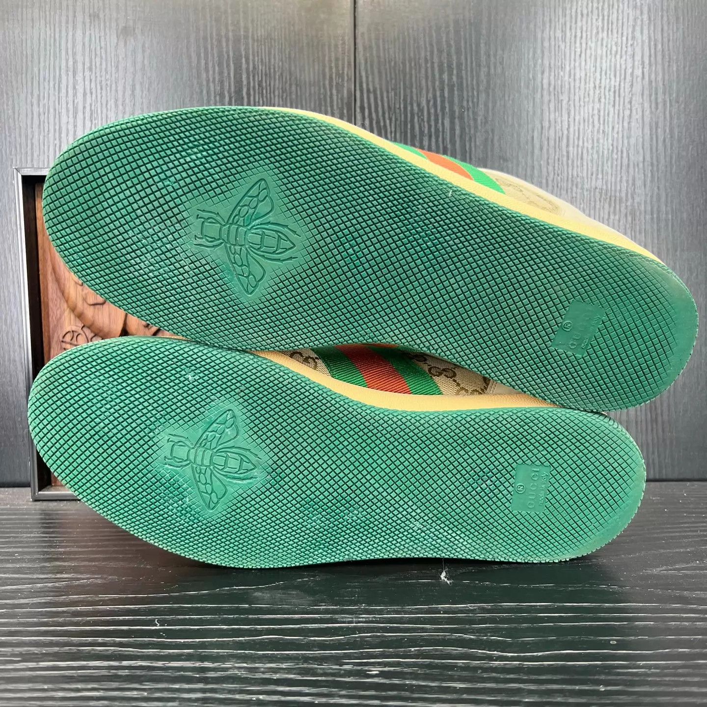 Gucci Gucci Dirty Sneakers Gray Green US 10.5 Like New Size US 11.5 / EU 44-45 - 8 Thumbnail