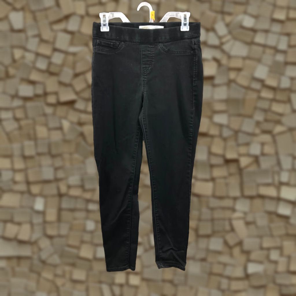 Levi's Levi's Pull-On Skinny Jeans Size 6 Womens Mid Rise Dark Wash Black Denim Size 28" / US 6 / IT 42 - 1 Thumbnail