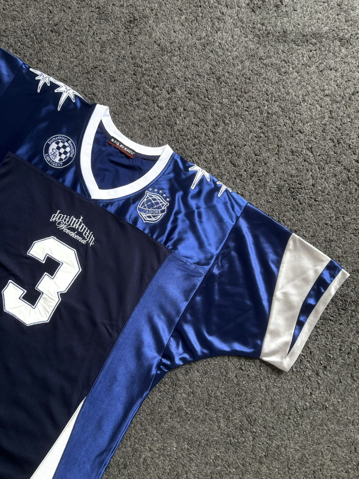 NFL × Vintage Vintage unisex American football satin number 3 blue jersey Size US XL / EU 56 / 4 - 2 Thumbnail