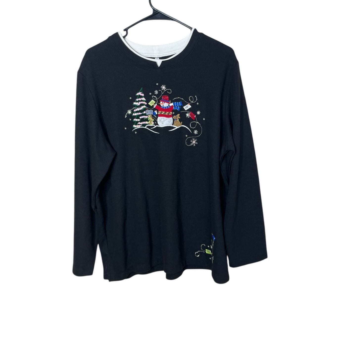 Other 90s Y2K Vintage White Stag Ladies Christmas Knit Pullover Sw Size XL / US 12-14 / IT 48-50 - 1 Thumbnail