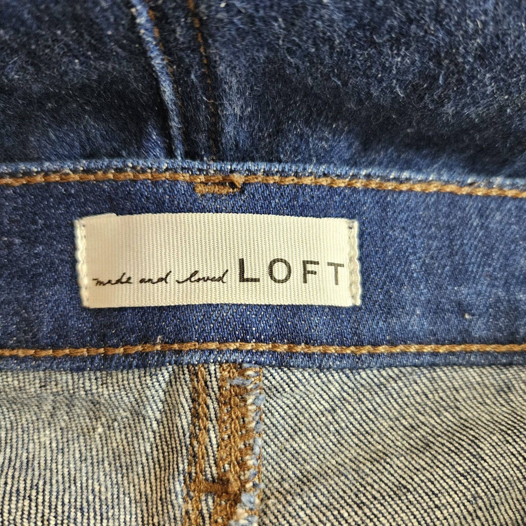 Loft LOFT Womens Jeans Girlfriend Size 4 Blue Dark Wash Mid Rise Denim Cotton Blend Slim" Size 27" / US 4 / IT 40 - 8 Thumbnail