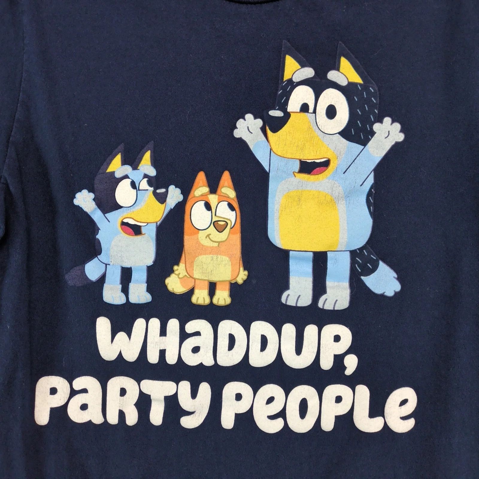 Other Bluey Whaddup Party People Graphic T-Shirt Men's M Short Slv Size US M / EU 48-50 / 2 - 4 Thumbnail