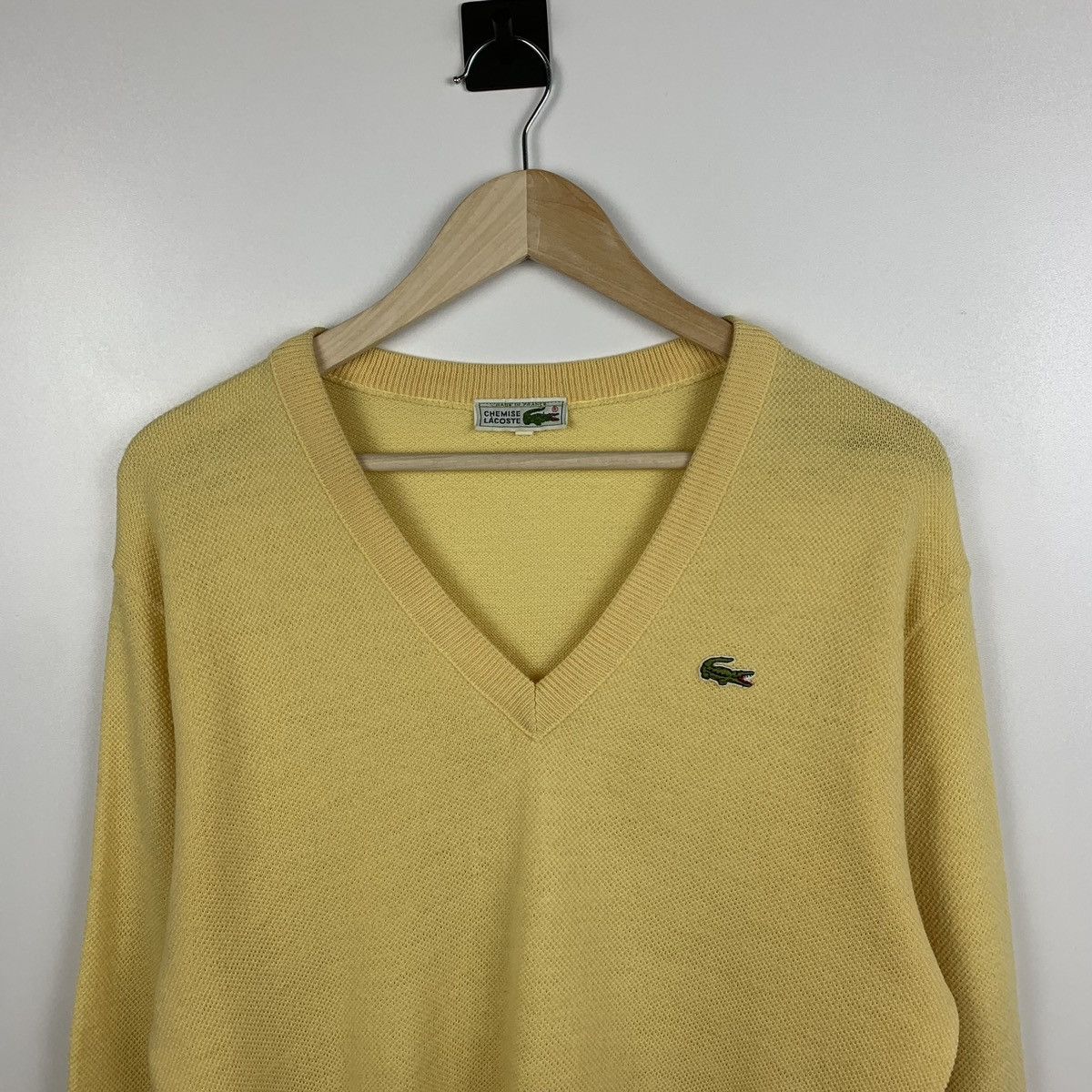 Lacoste Vintage Chemise Lacoste Wool Sweater V-Neck Size 5 Size US L / EU 52-54 / 3 - 2 Thumbnail