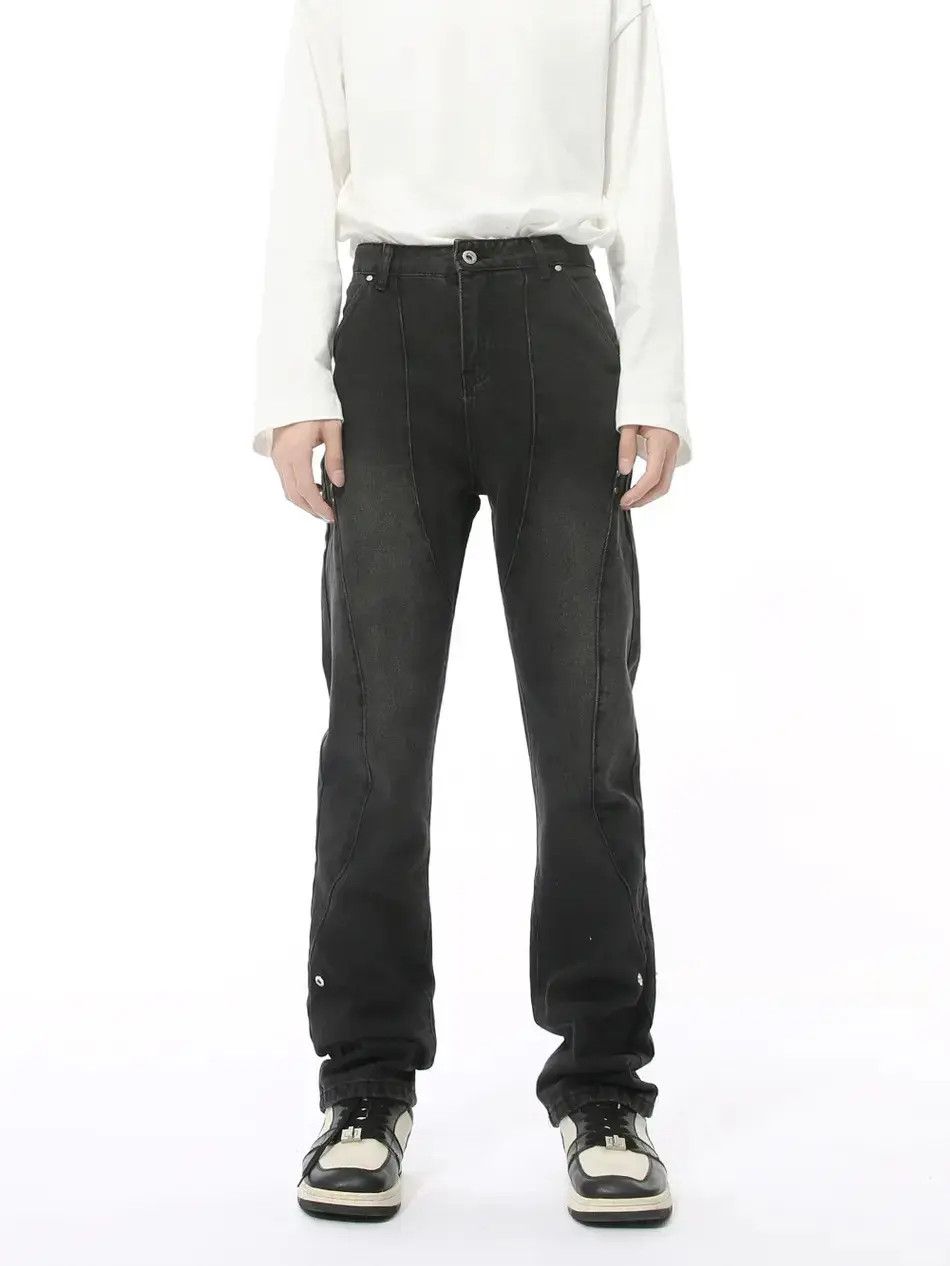 Japanese Brand Retro loose straight leg high street jeans Size US 32 / EU 48 - 4 Thumbnail