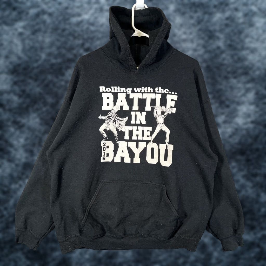 Gildan VINTAGE A1 Battle In The Bayou 2016 Football Hoodie Sweatshirt Mens XL Black Size US XL / EU 56 / 4 - 1 Thumbnail
