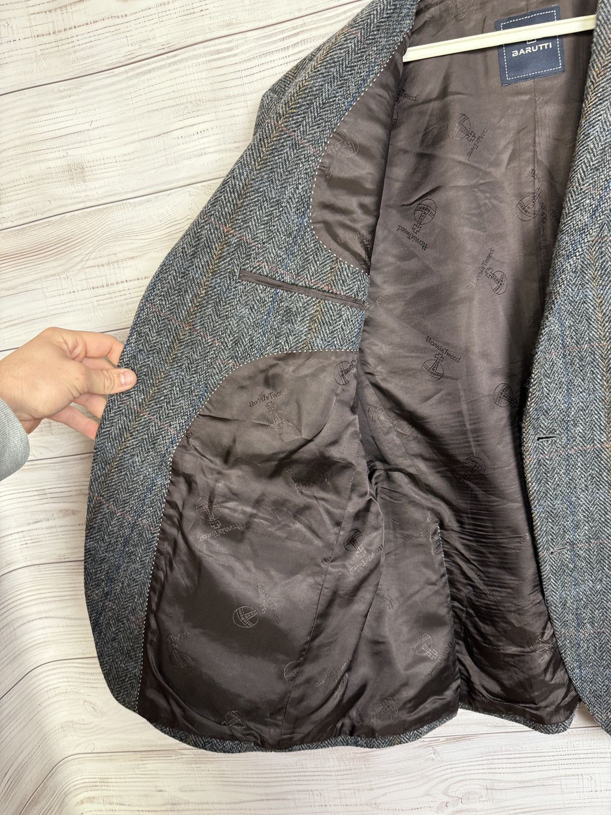 Harris Tweed Harris Tweed Barutti wool checkered wool blazer Size 44S - 9 Thumbnail