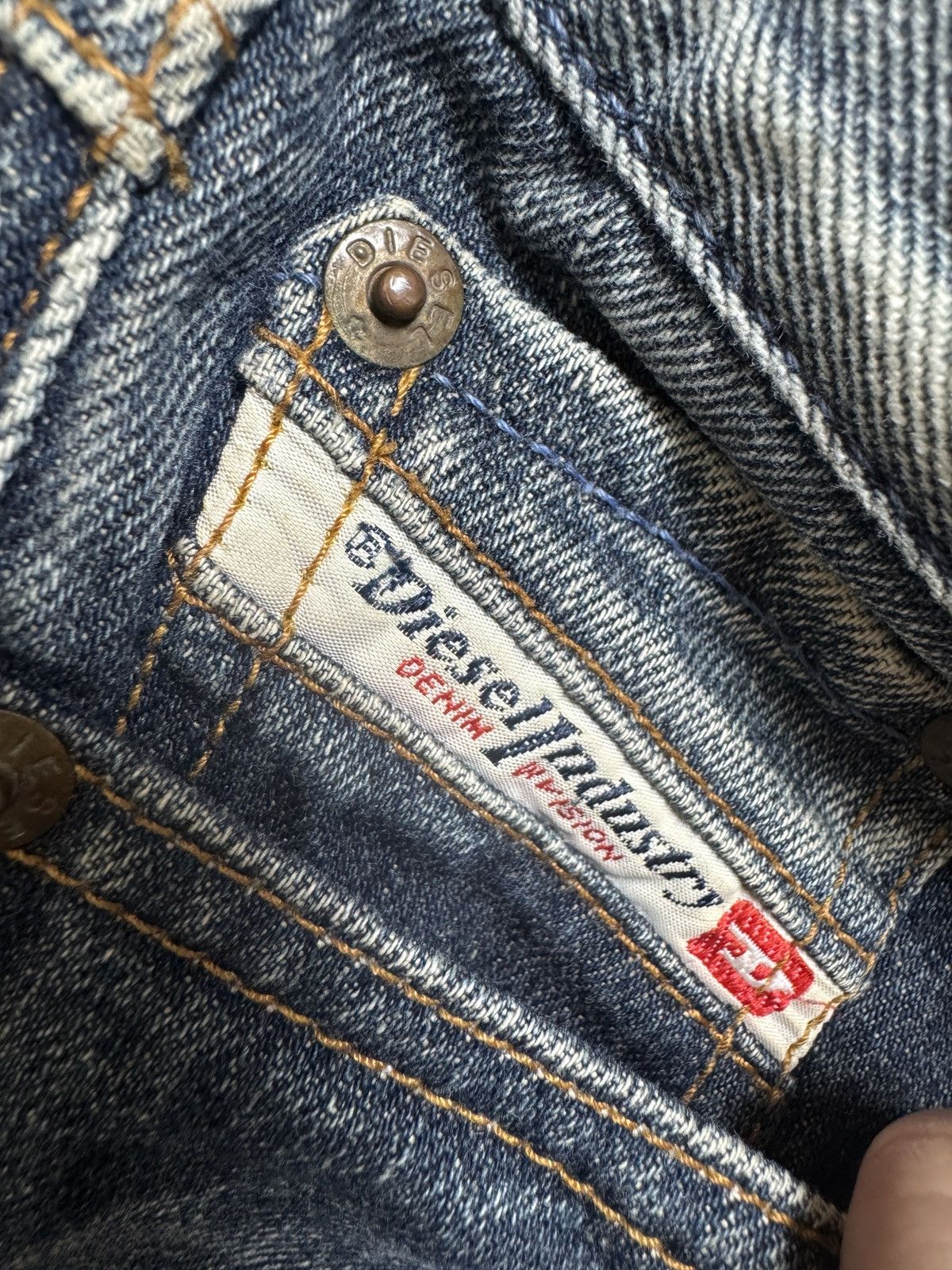 Diesel 24-26x29 Diesel Zink Low Rise Bootcut Flared Faded Jeans Y2K Size 24" / US 00 / IT 34 - 3 Thumbnail