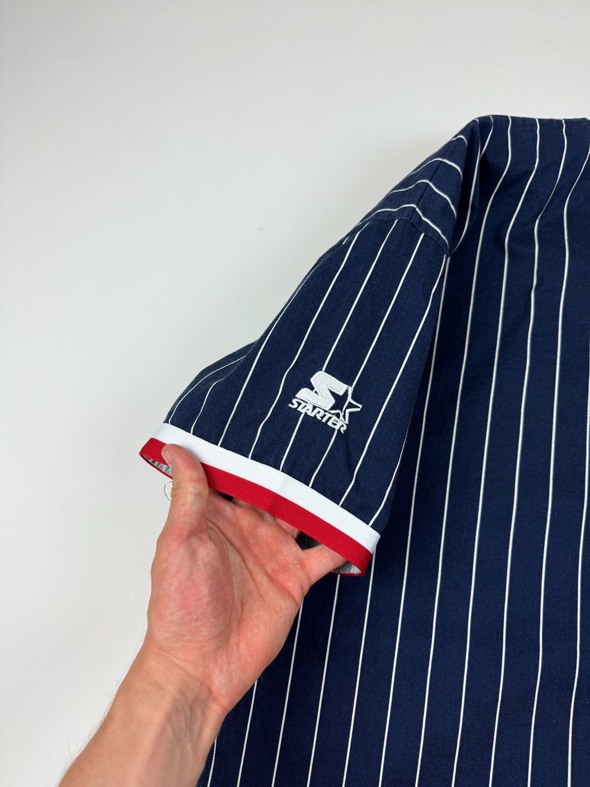 MLB × Starter × Vintage Vintage MLB New York Yankees Baseball Striped Jersey Size US XL / EU 56 / 4 - 9 Thumbnail