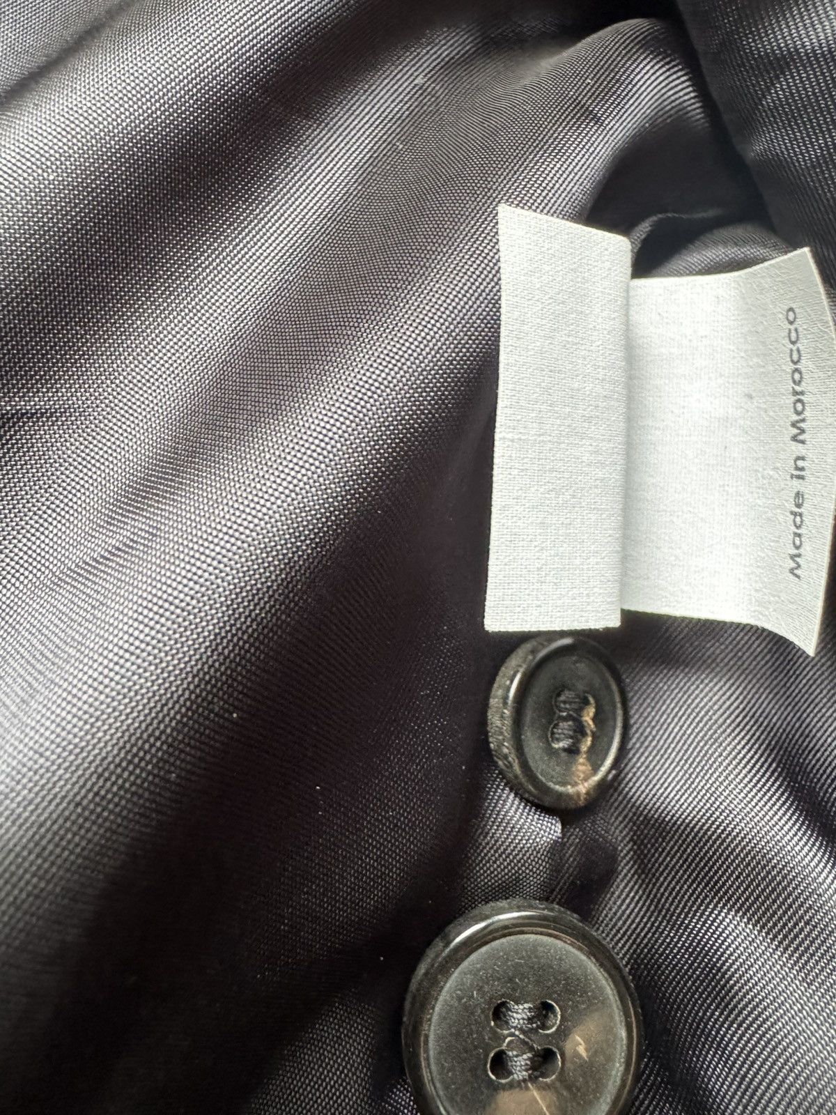 Dries Van Noten DRIES VAN NOTEN Navy Banks Double Breasted Pinstriped Jacket Size 34R - 9 Thumbnail