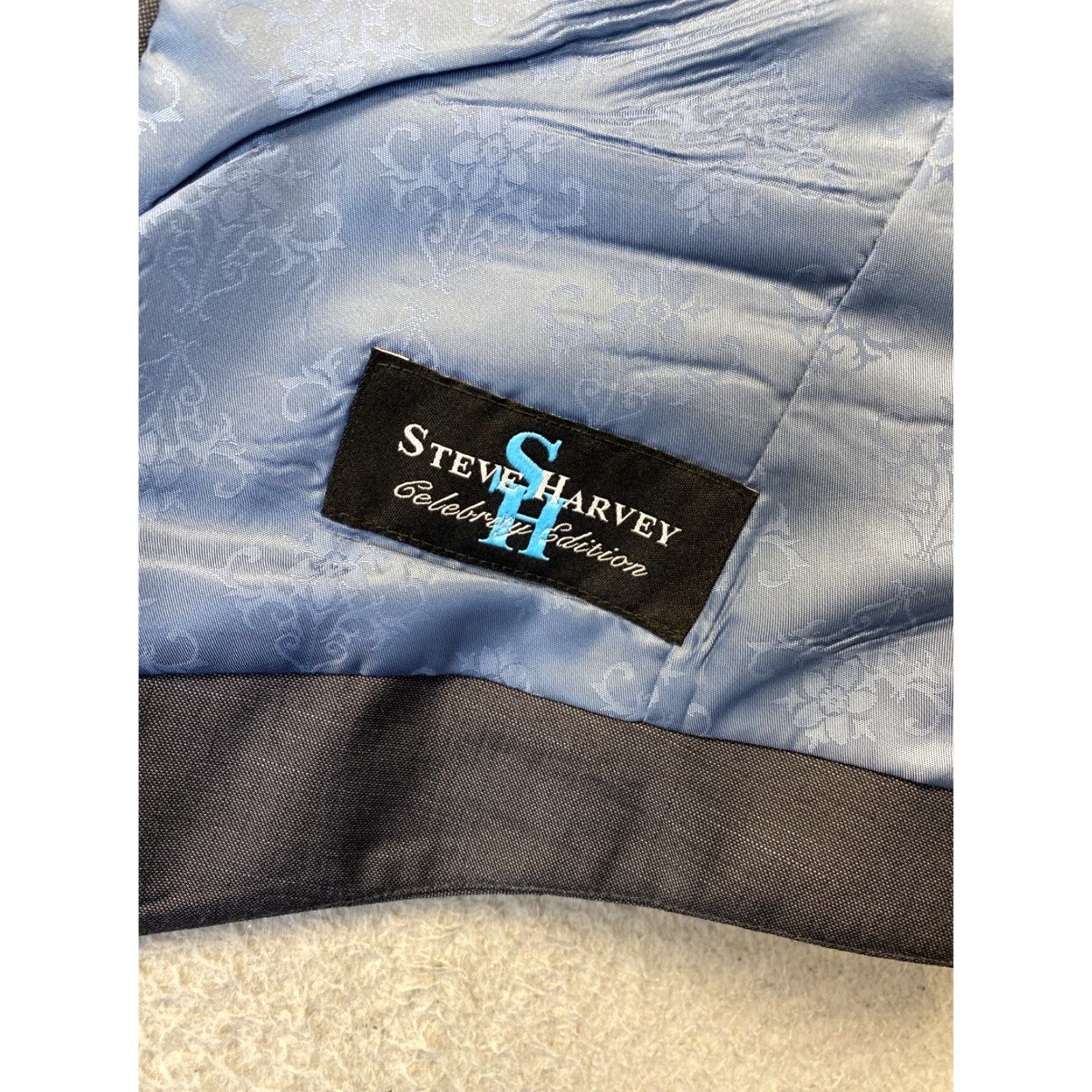 Vintage Steve Harvey Men’s Regular Suit Seperate Vest Waistcoat Indigo Blue XL 137-41 / Size US XL / EU 56 / 4 - 7 Thumbnail