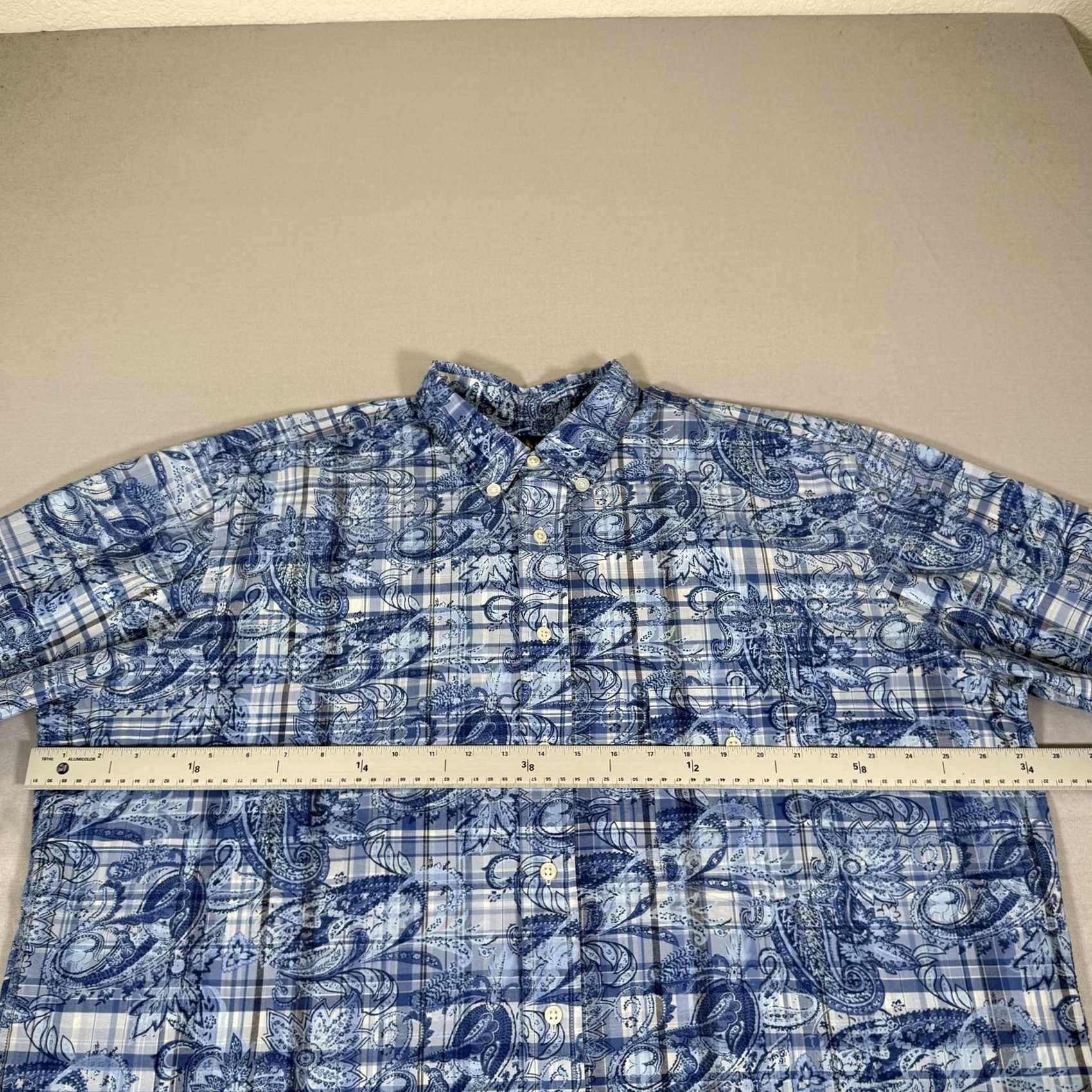 Polo Ralph Lauren Polo Ralph Lauren Shirt Mens XLT Blue Paisley Floral Button Up Cotton Beach Size US XL / EU 56 / 4 - 4 Thumbnail