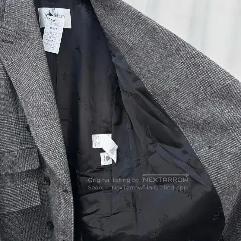 Max Mara MaxMara Women's Gray Wool Double-Breasted Coat . Size XS / US 0-2 / IT 36-38 - 5 Thumbnail