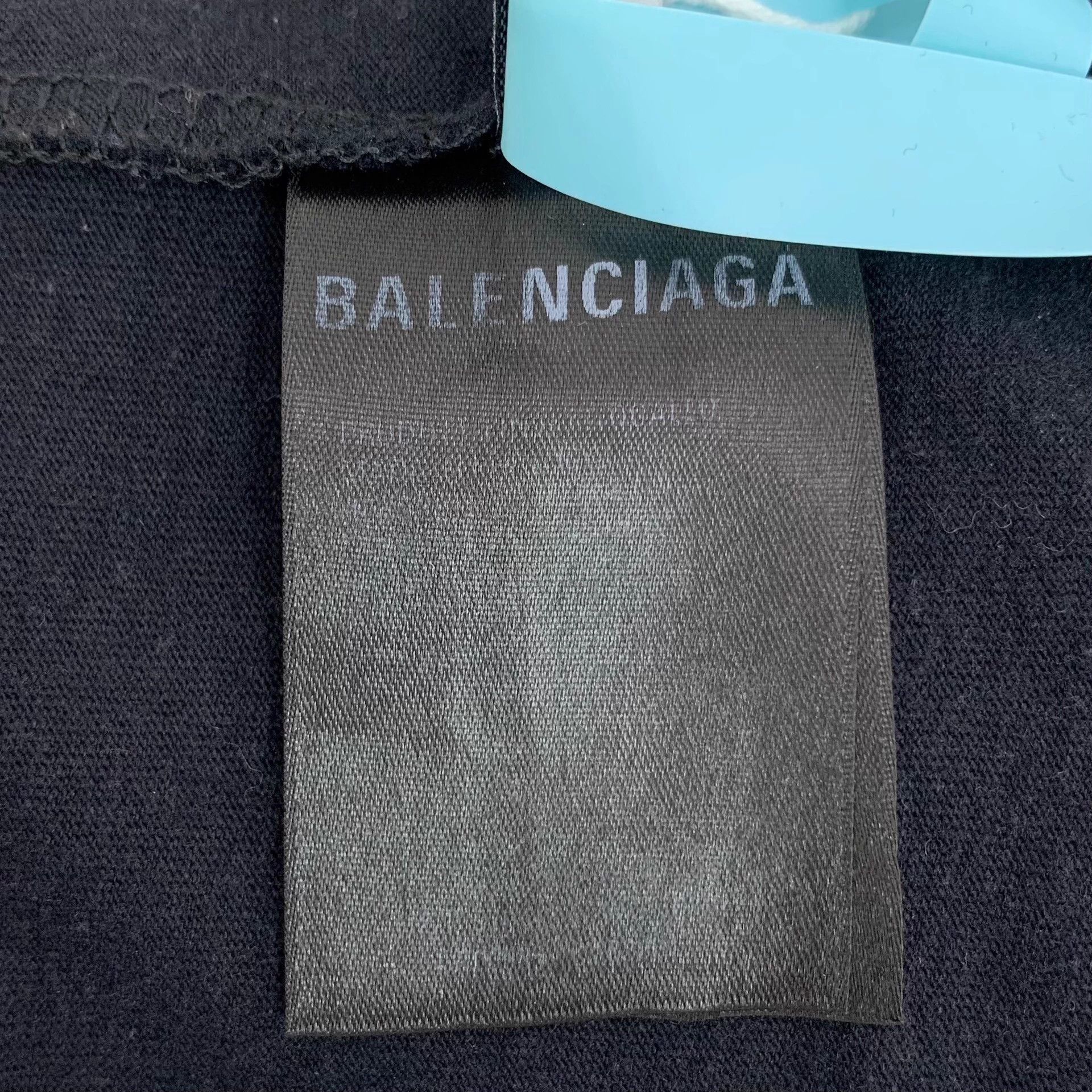 Balenciaga Balenciaga Black Logo Embroidered Cotton T-Shirt M Size US M / EU 48-50 / 2 - 7 Thumbnail