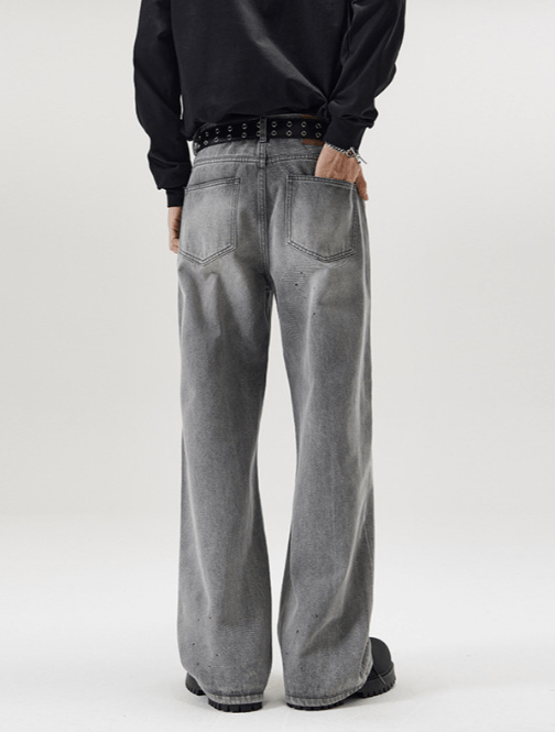 Japanese Brand American street trend all-match gray flared jeans Size US 32 / EU 48 - 4 Thumbnail