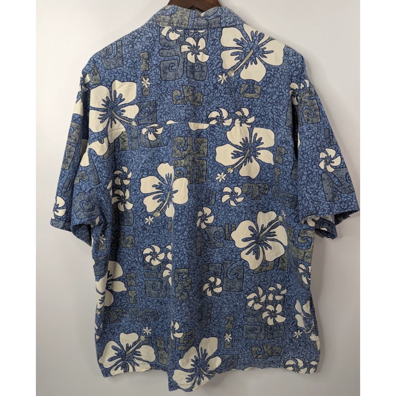 Quiksilver VINTAGE Quiksilver Blue Hibiscus Floral Hawaiian Short Sleeve Shirt Mens XL 90s Size US XL / EU 56 / 4 - 4 Thumbnail