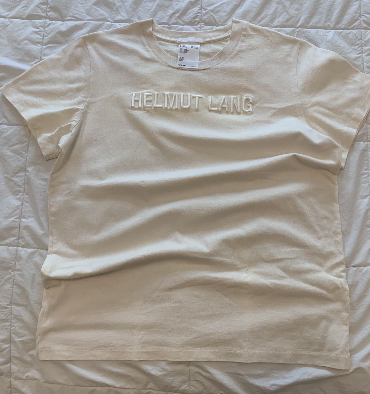 Helmut Lang HELMUT LANG - LOGO OVERSIZED SHORT SLEEVE T-SHIRT Size US XXL / EU 58 / 5 - 1 Thumbnail