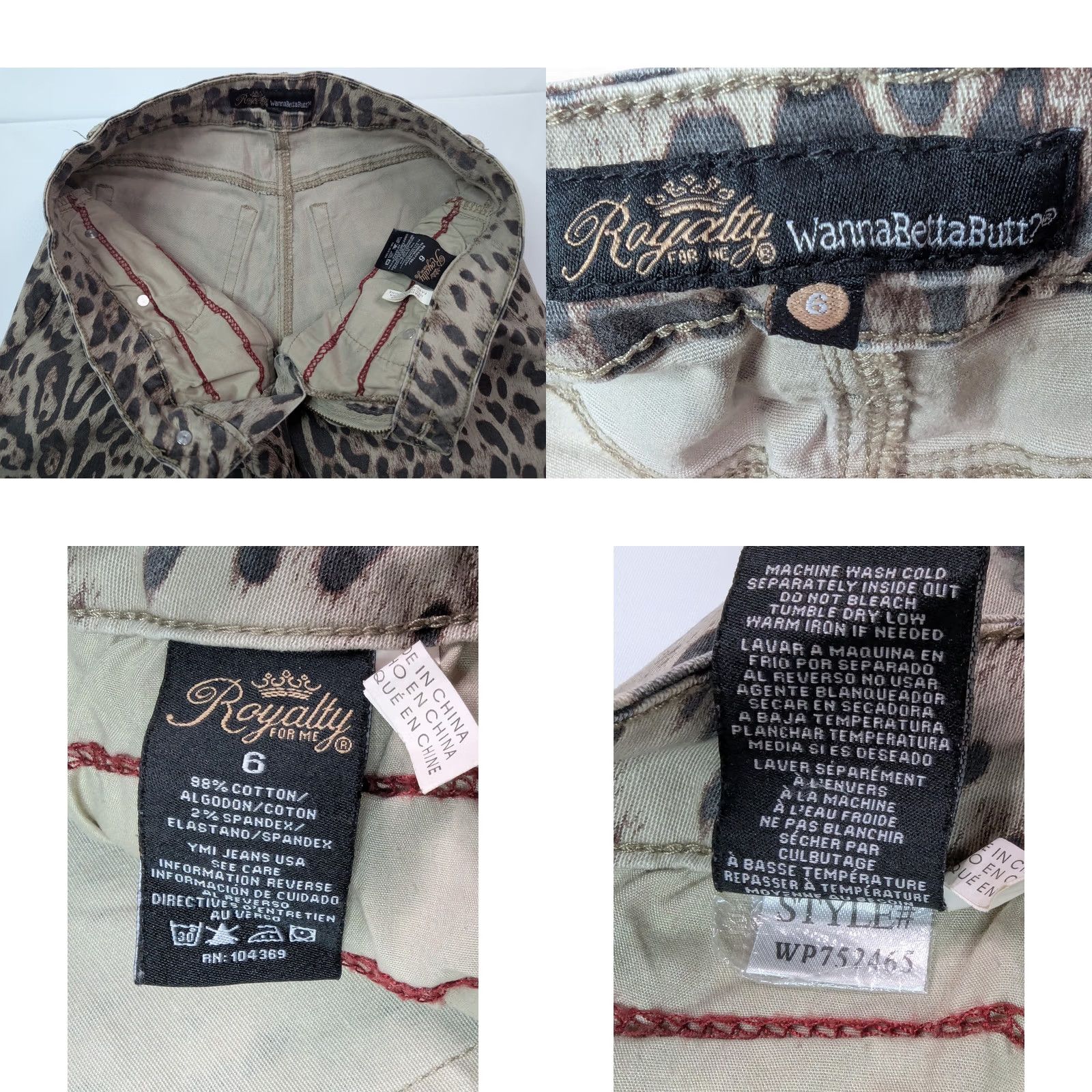 Vintage WannaBettaButt Jeans Skinny 27x26 Leopard Print Denim 6 Women Regular 90s Bohemian USA Levis 515 Closet Quality Daisy Theme Mens? Size 28" / US 6 / IT 42 - 8 Thumbnail