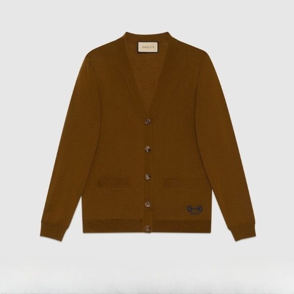 o1s1wg110225 Wool Knit Cardigan in Brown