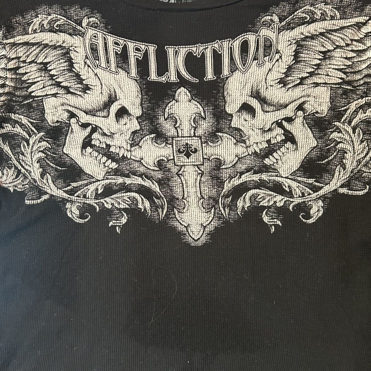 Affliction Affliction Winged Up LST M – Black Thermal Opium Y2K Size US M / EU 48-50 / 2 - 2 Thumbnail