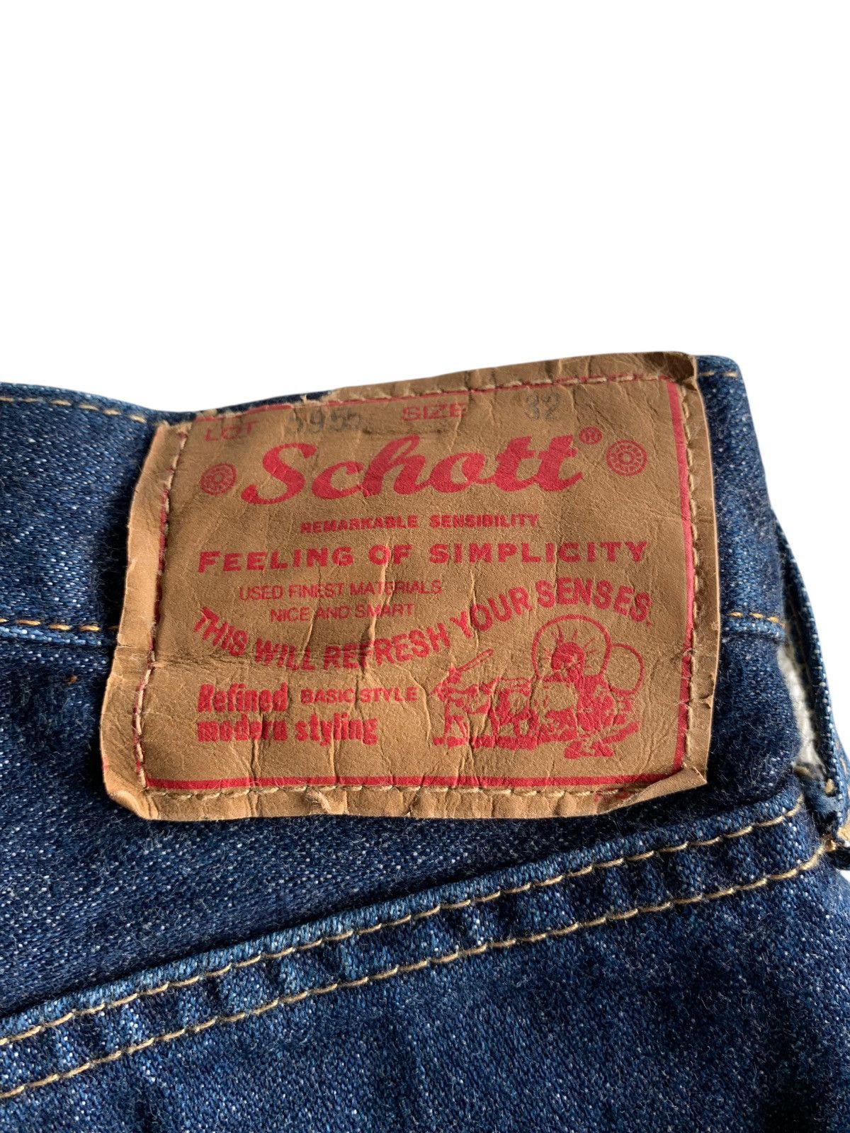 Schott VINTAGE SCHOTT SELVEDGE BUCKLE BACK JAPANESE DENIM Size US 32 / EU 48 - 8 Thumbnail