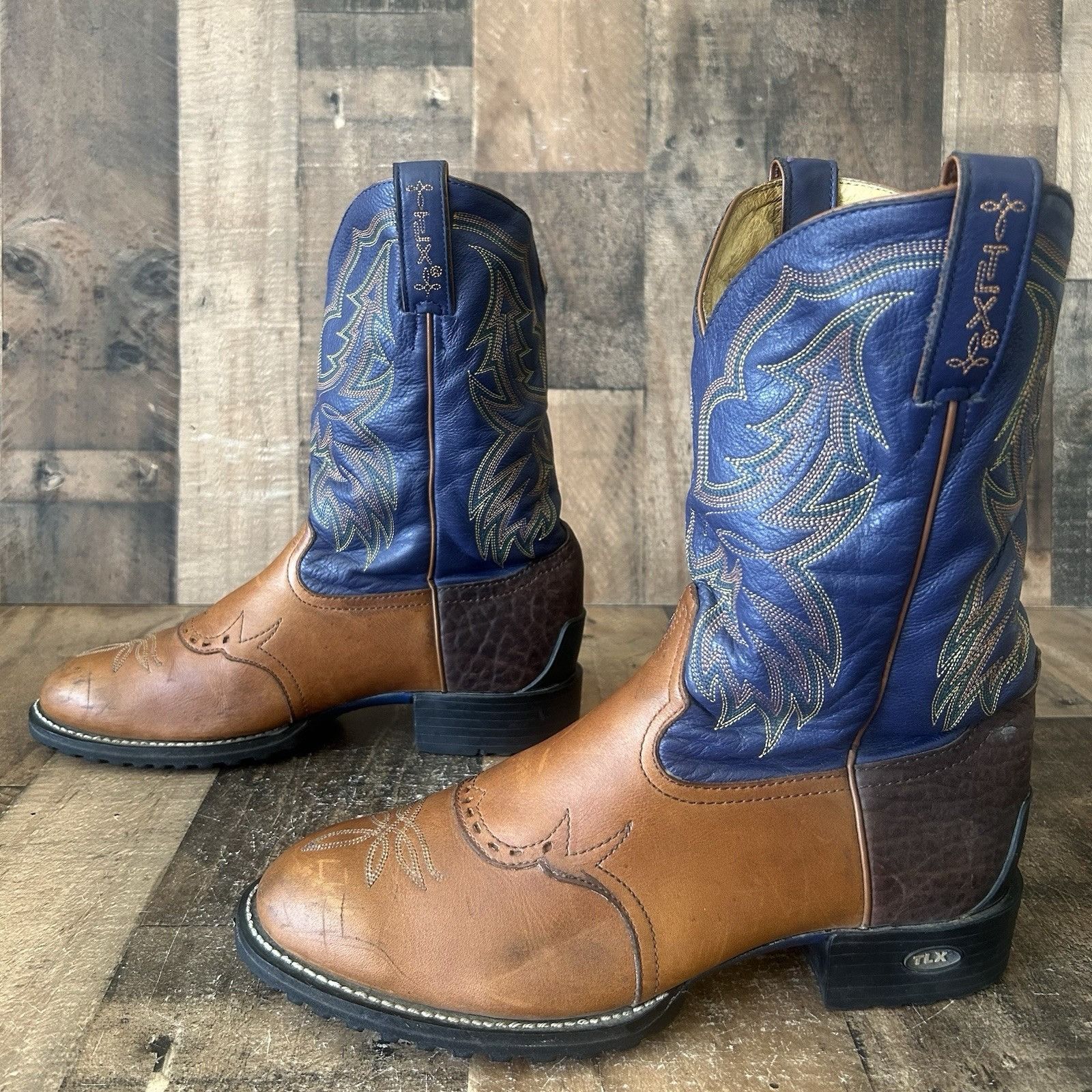 Tony Lama Tony Lama XT5001 Round Toe TLX Cowboy Boots Mens 9.5 EE Size US 9.5 / EU 42-43 - 11 Thumbnail