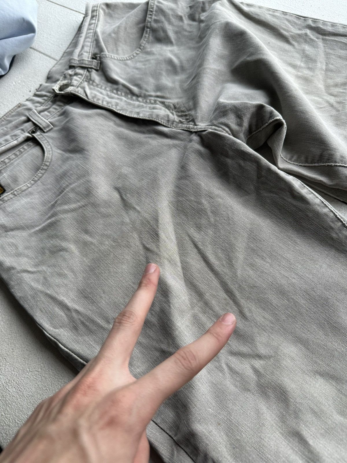 Giorgio Armani VNTG🚨90s Armani Jeans Denim Gray Baggy Mens Pants 30US Size US 32 / EU 48 - 9 Thumbnail
