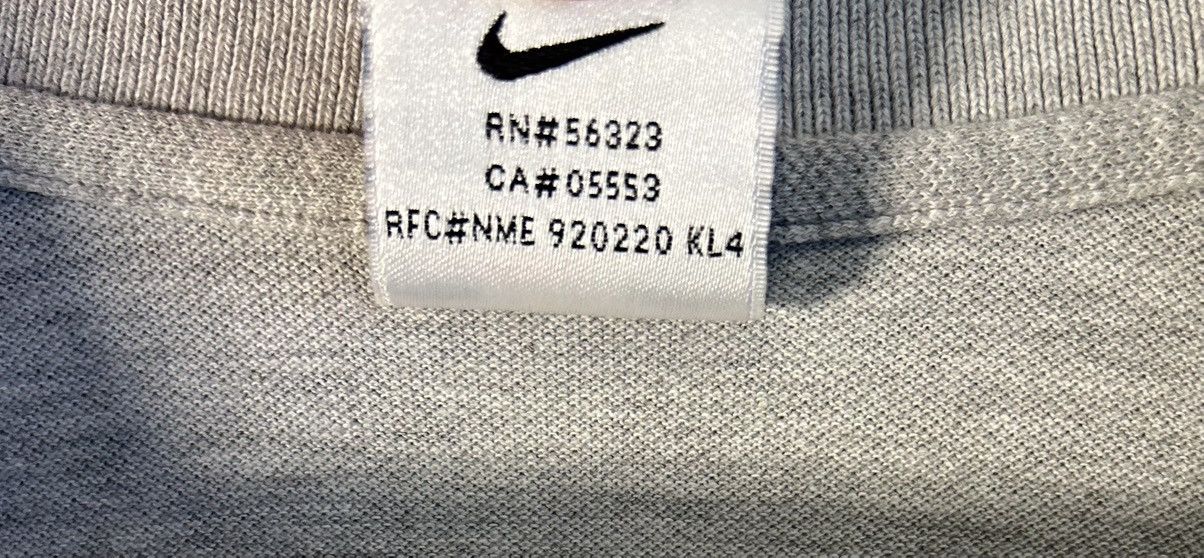 Nike Vintage Y2K 90s Nike Center Swoosh Polo Shirt Men's M Gray Size US M / EU 48-50 / 2 - 10 Thumbnail