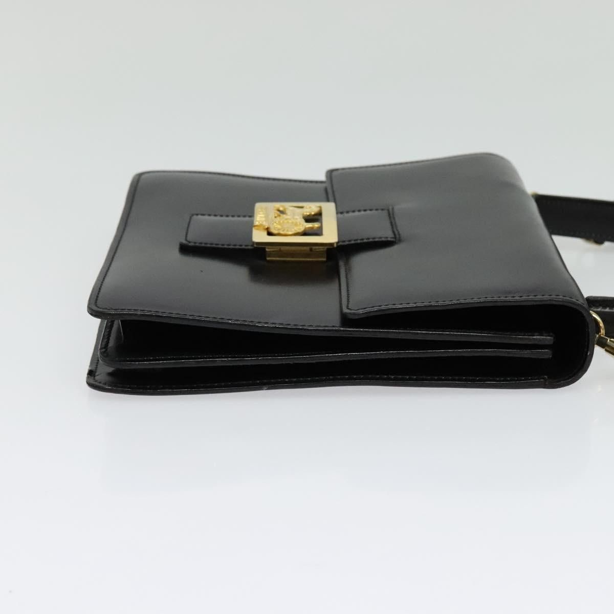 Celine CELINE Hand Bag Leather Black Gold Size ONE SIZE - 5 Thumbnail