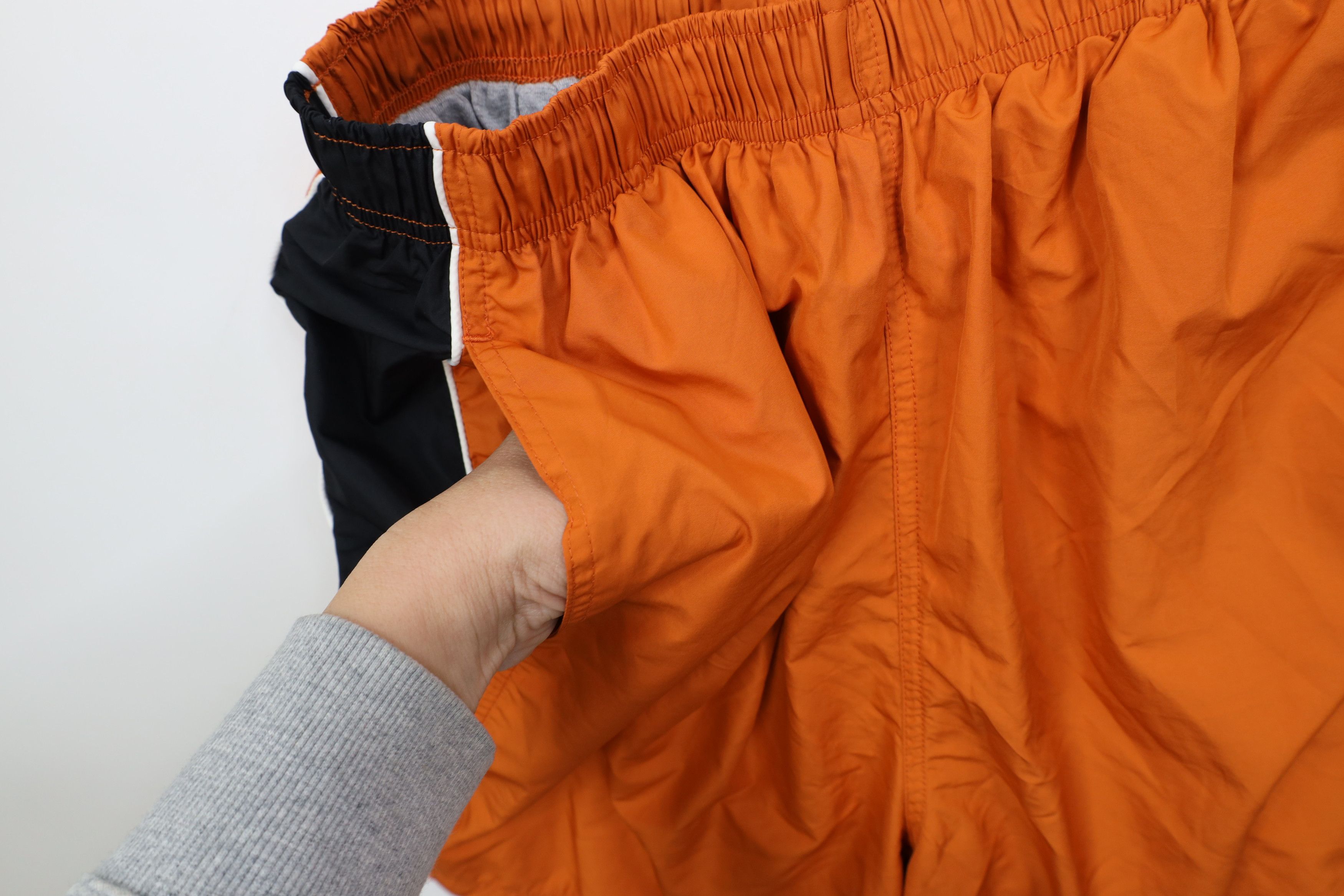 Reebok Vintage 90s Reebok Spell Out Lined Windbreaker Shorts Orange Size US 32 / EU 48 - 6 Thumbnail
