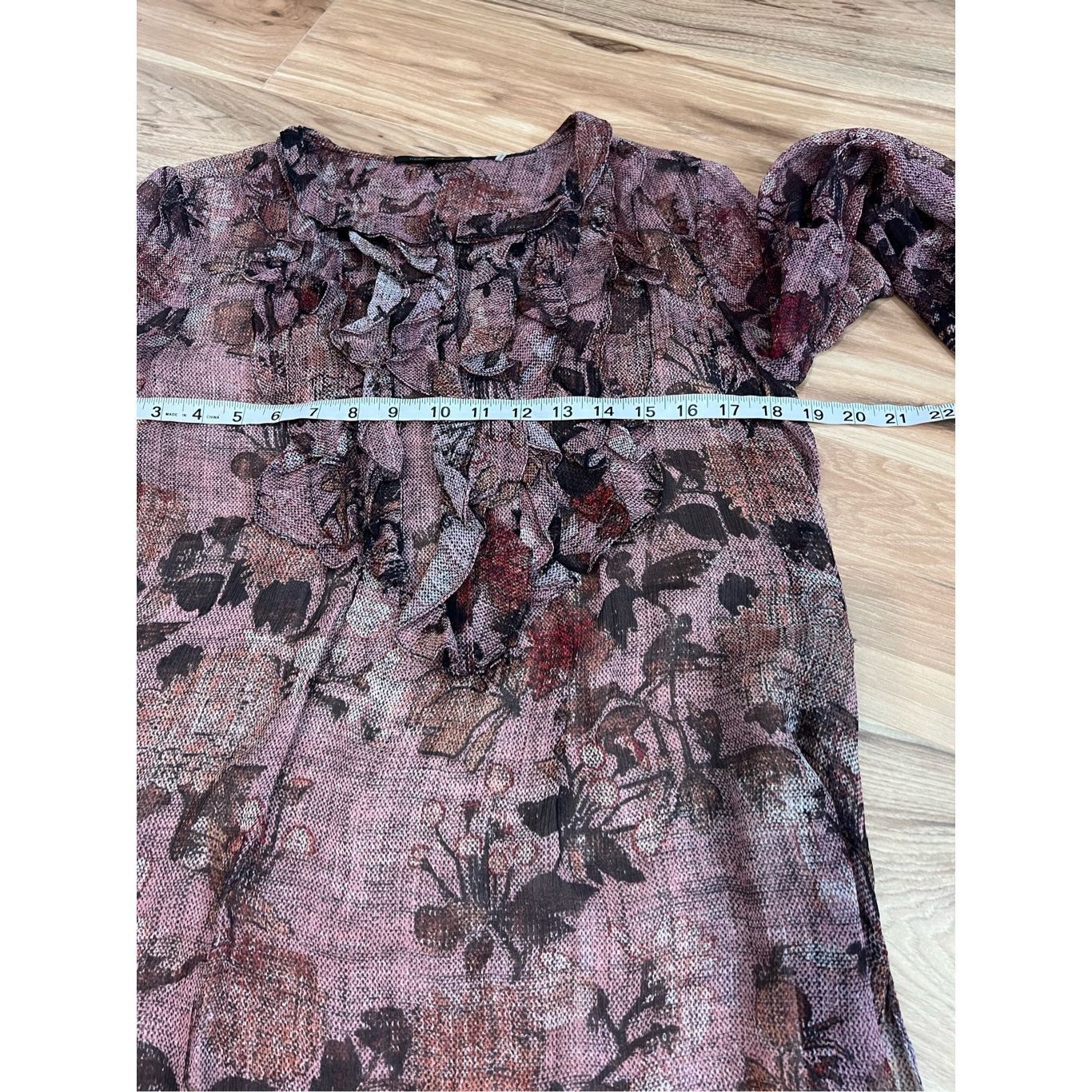 KOBI HALPERIN Kobi Halperin Floral Print long Sleeve silk Blouse Sz S Size S / US 4 / IT 40 - 7 Thumbnail