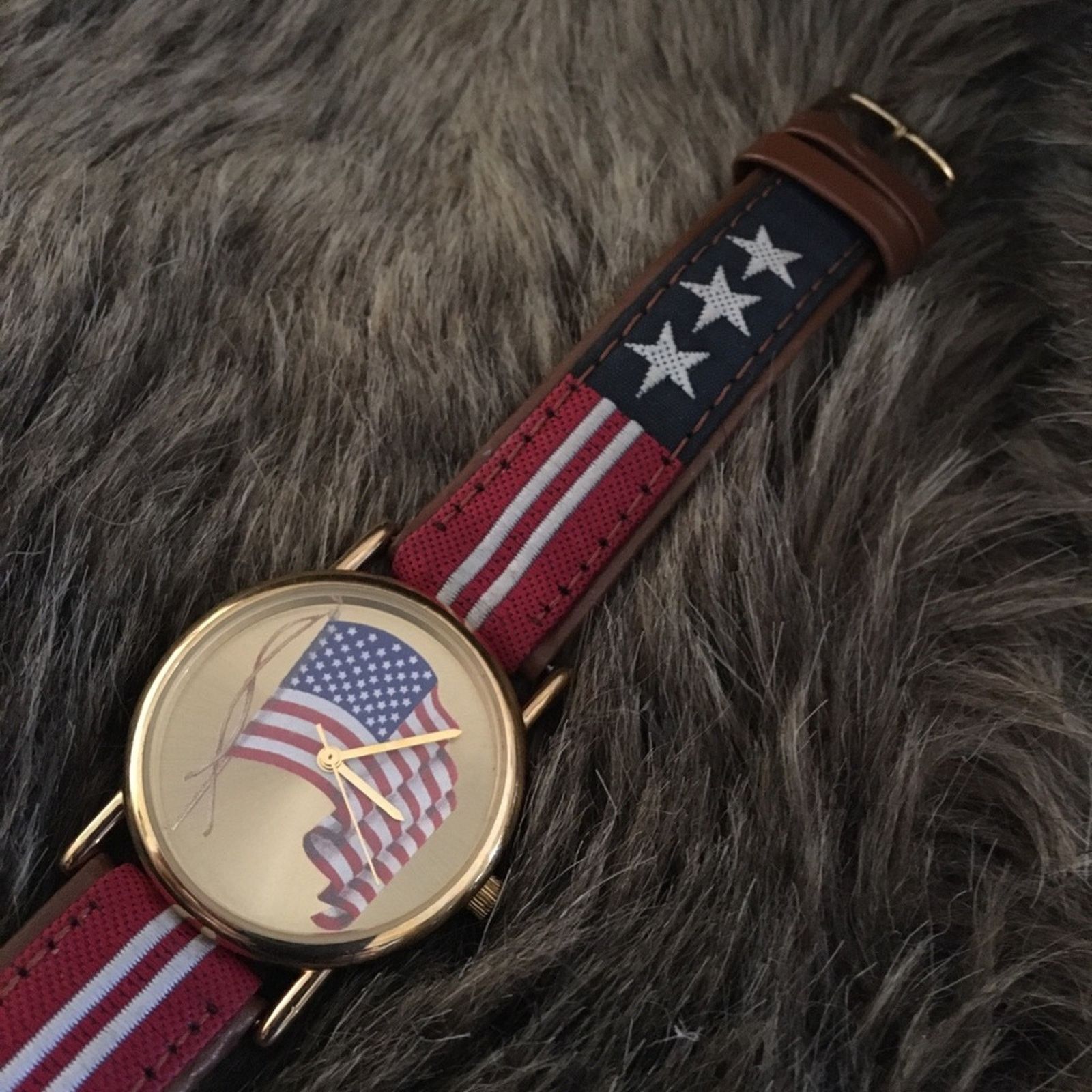 Other Valdawn unisex American flag leather band watch Size ONE SIZE - 5 Thumbnail