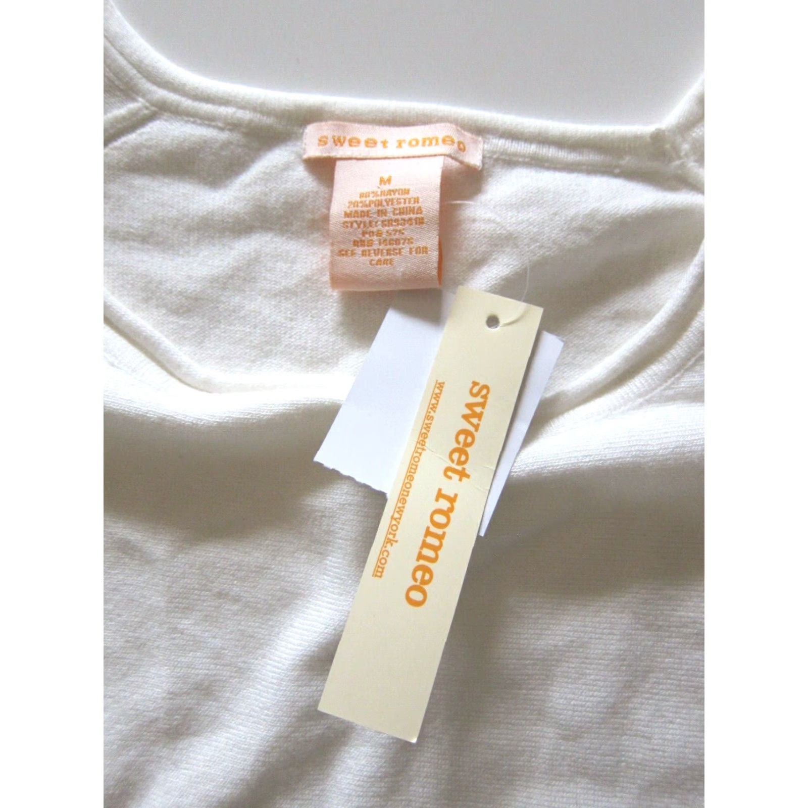 Nordstrom NWT Sweet Romeo Nordstrom White Open Shoulder Long Sleeve Sweater Women Medium Size M / US 6-8 / IT 42-44 - 3 Thumbnail