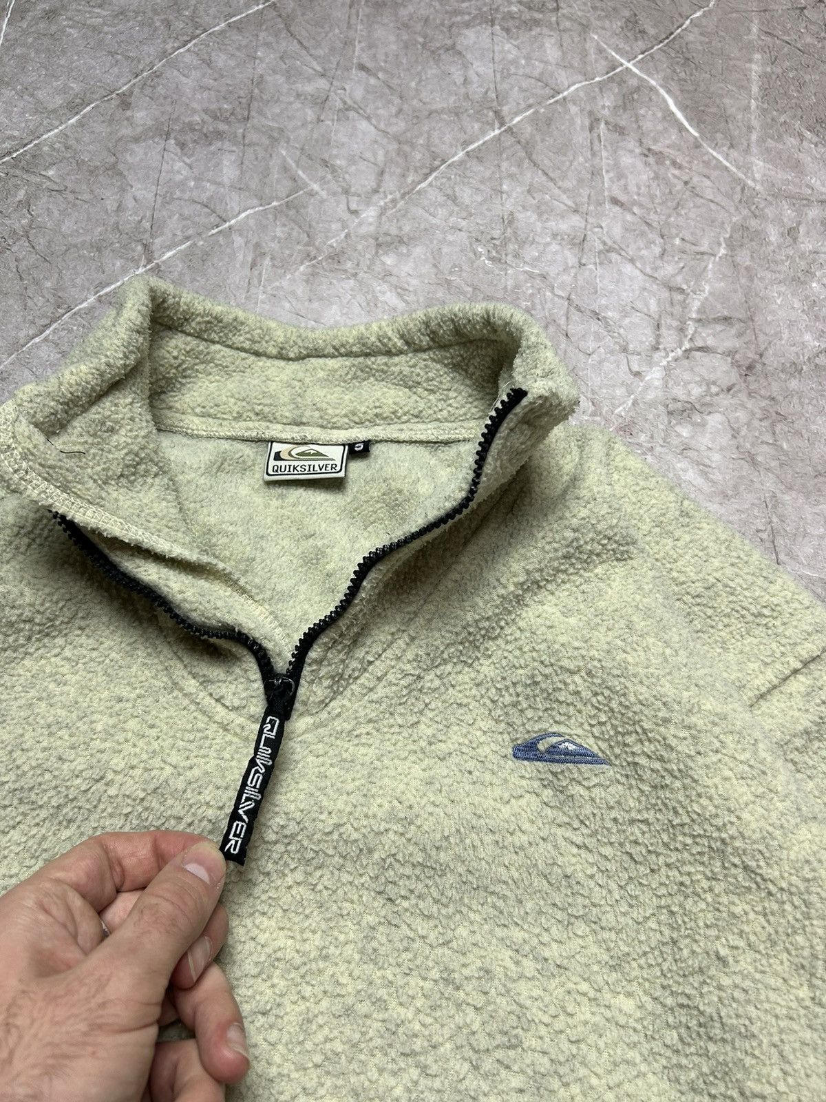 Quiksilver × Vintage Vintage Quikcsilver Grey Polar Fleece 1/4 Zip Sweatshirt Size US S / EU 44-46 / 1 - 4 Thumbnail