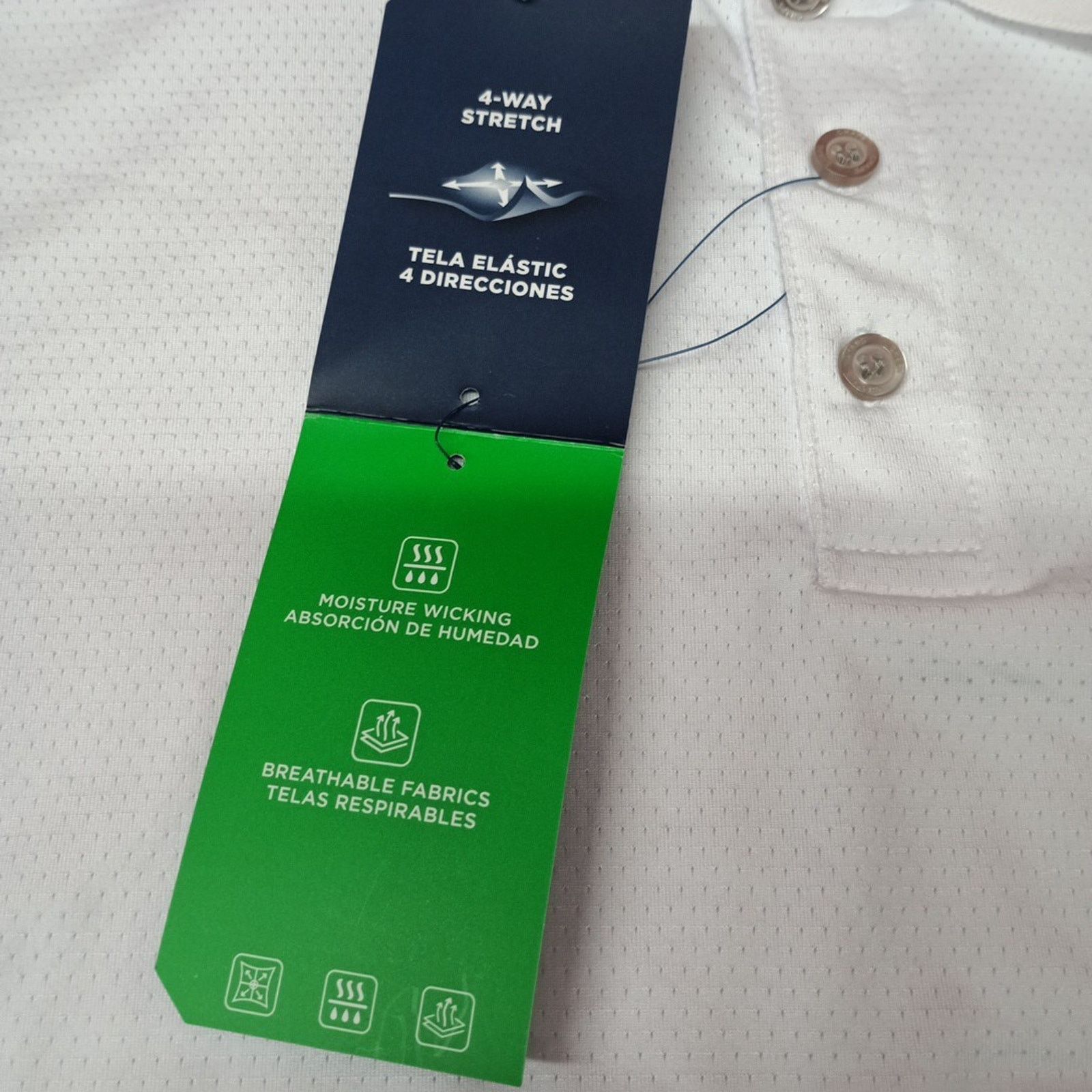Chaps Chaps Golf Core Polo Shirt Men's L Large White 4-Way Stretch Size US L / EU 52-54 / 3 - 4 Thumbnail