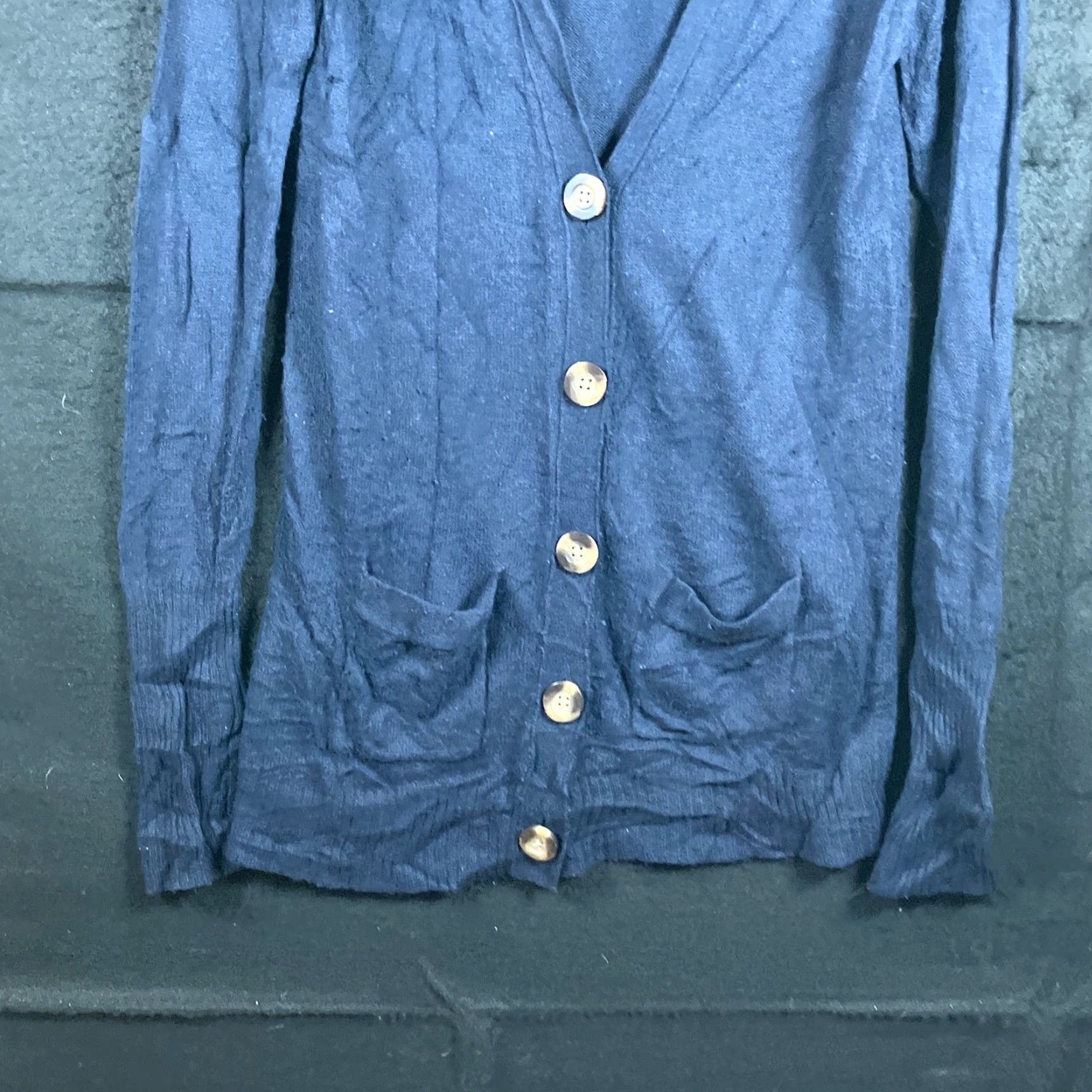 Abercrombie & Fitch Abercrombie & Fitch Womens Sweater Navy Button Cardigan Rabbit Hair Wool Blend M Size M / US 6-8 / IT 42-44 - 4 Thumbnail