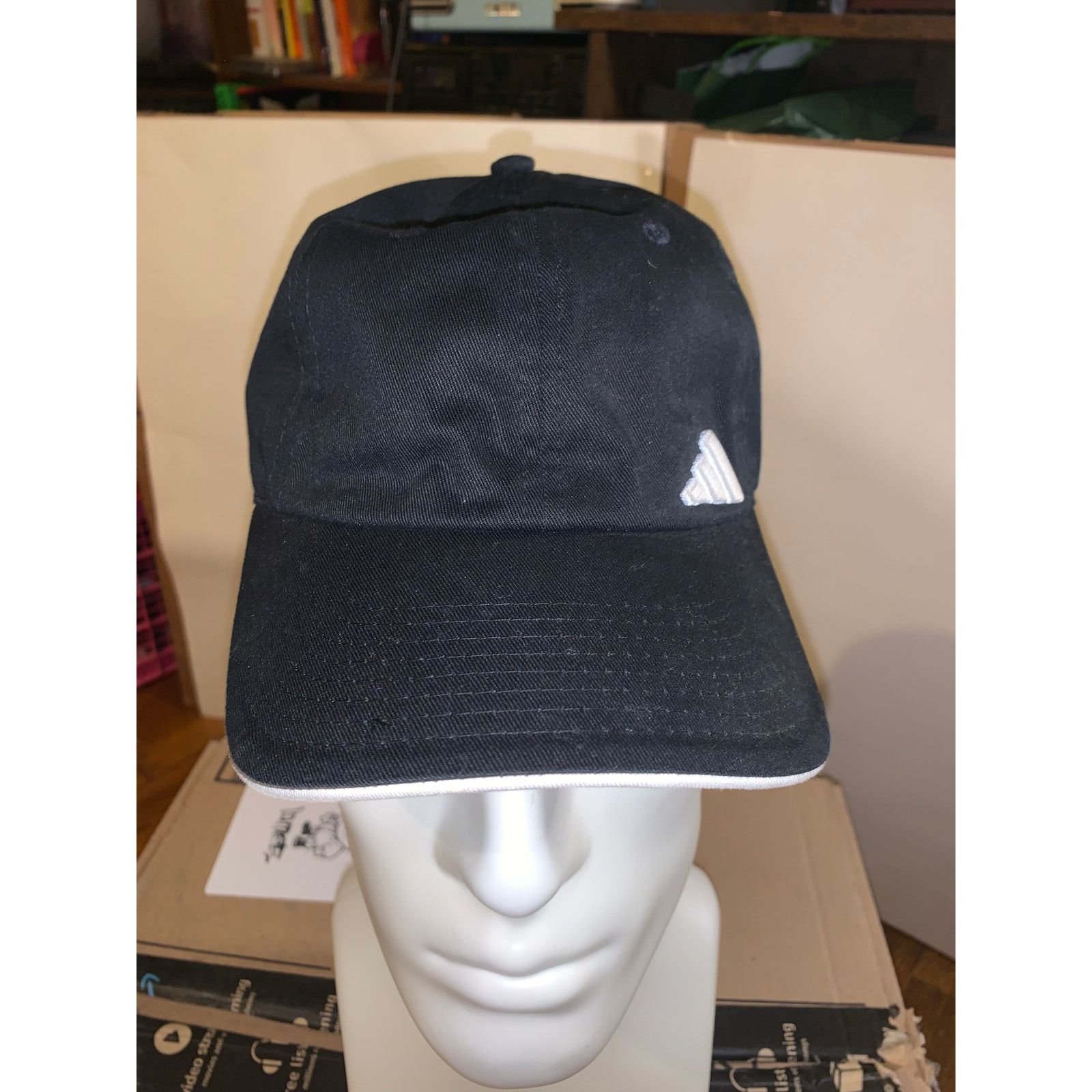 Adidas Adidas Black Adjustable Hat Classic Logo Strapback Dad Cap Size ONE SIZE - 1 Thumbnail